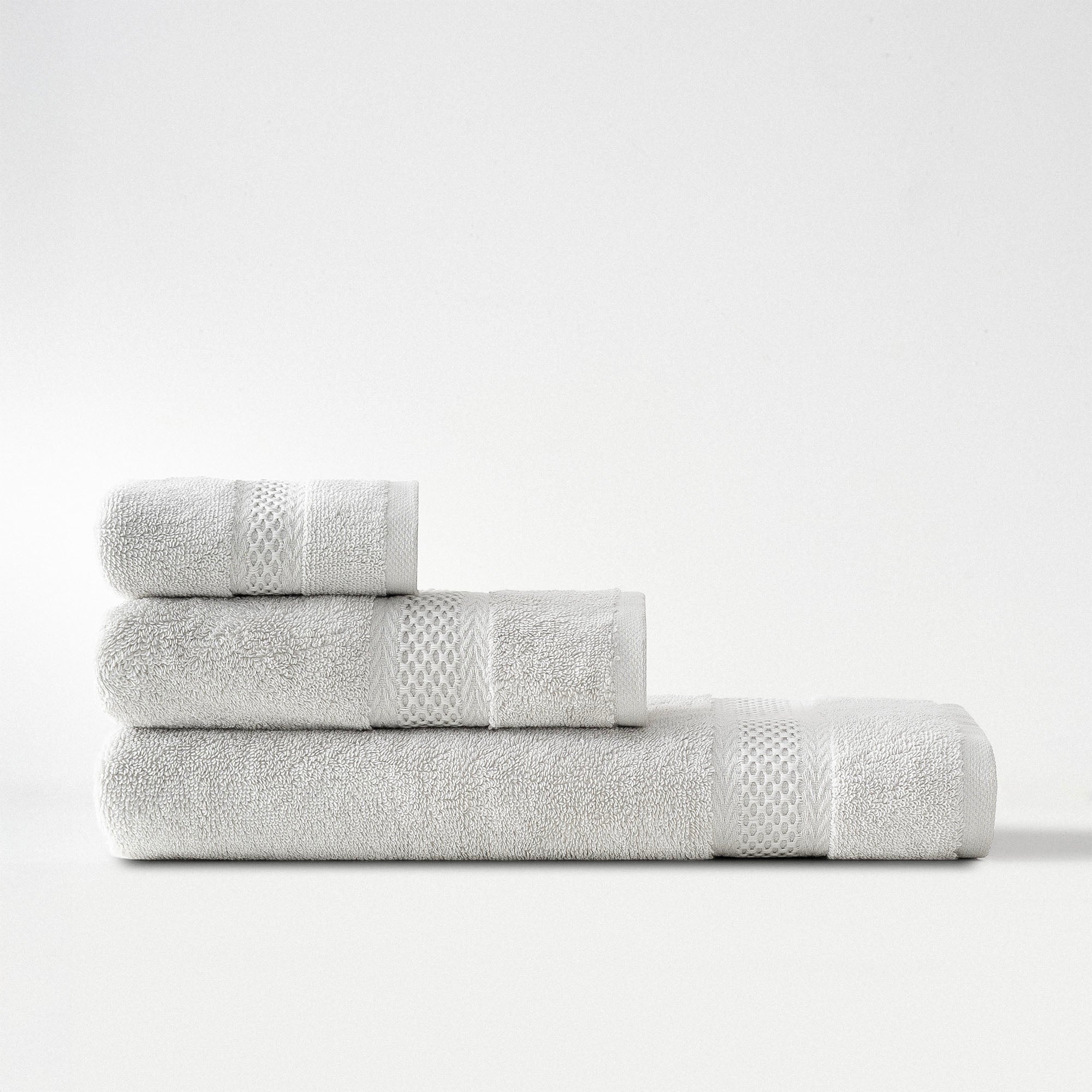 Auraline Organic Cotton Towel Set of 3 Gray