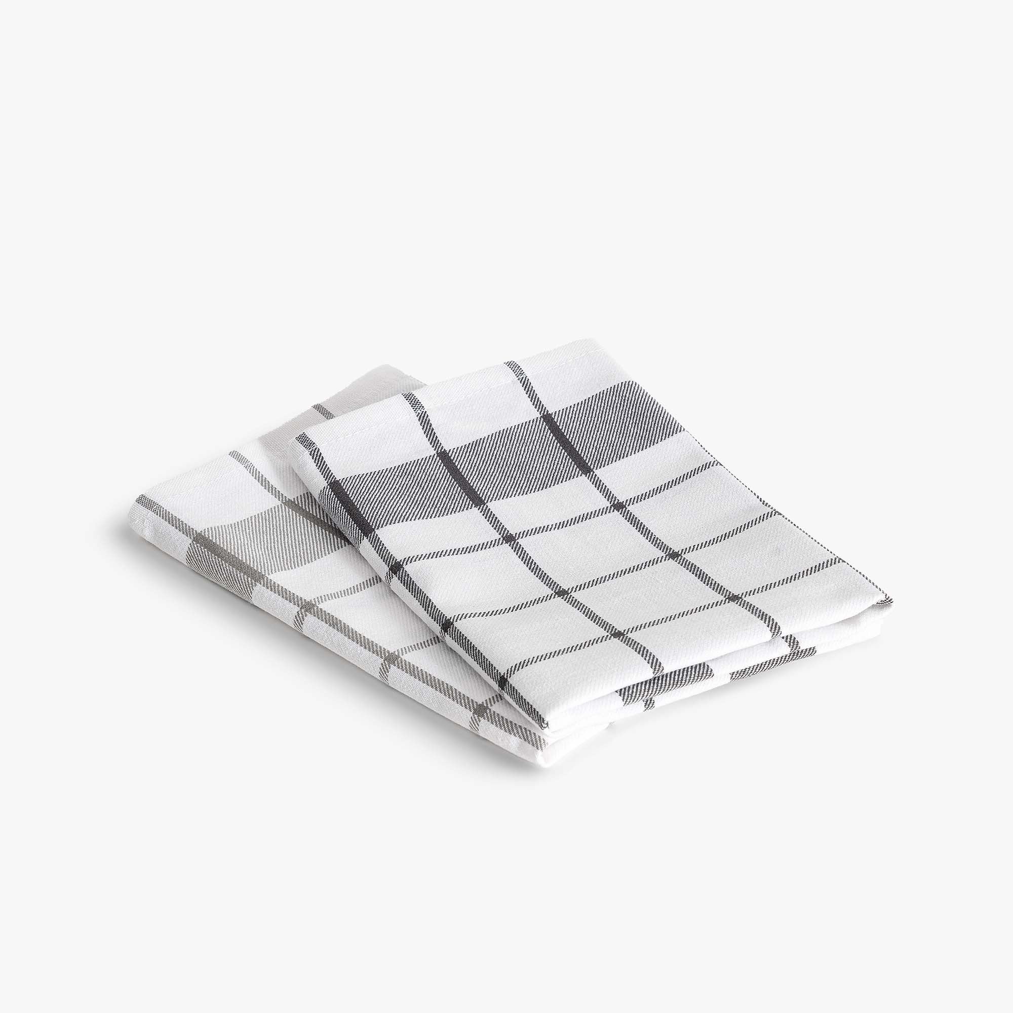 Esila Turkish Cotton Drying Cloth Set of 2 Gray/Anthracite