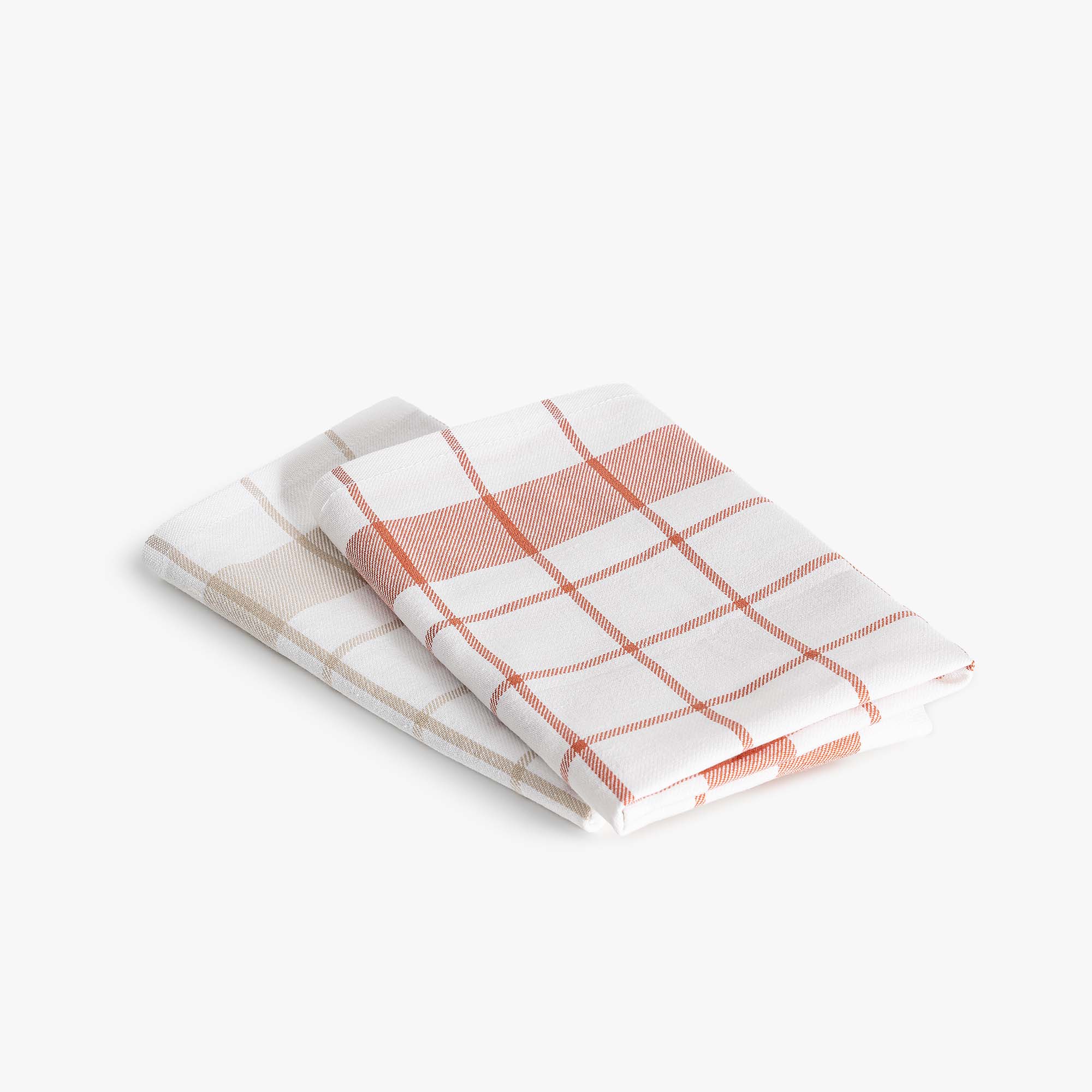 Esila Turkish Cotton Drying Cloth Set of 2 Beige/Terra
