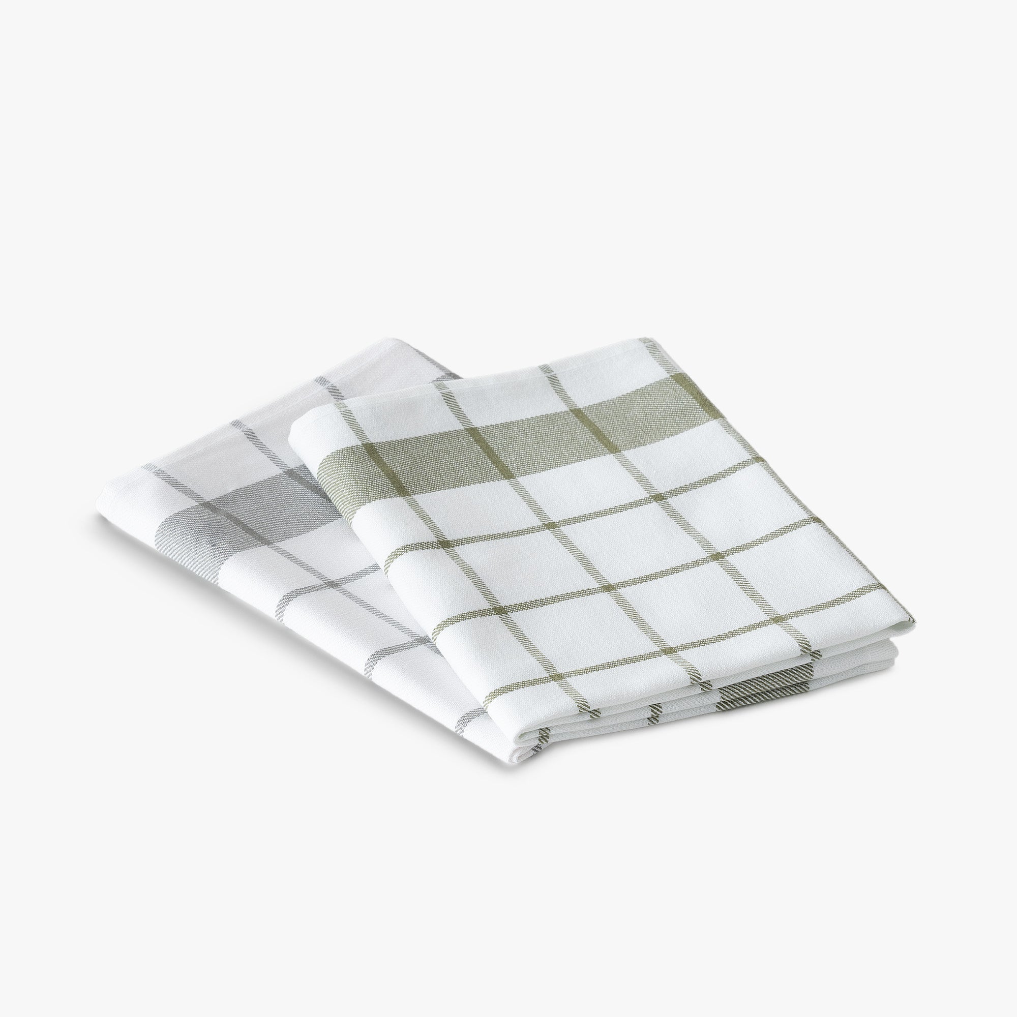 Esila Turkish Cotton Drying Cloth Set of 2 Gray/Green