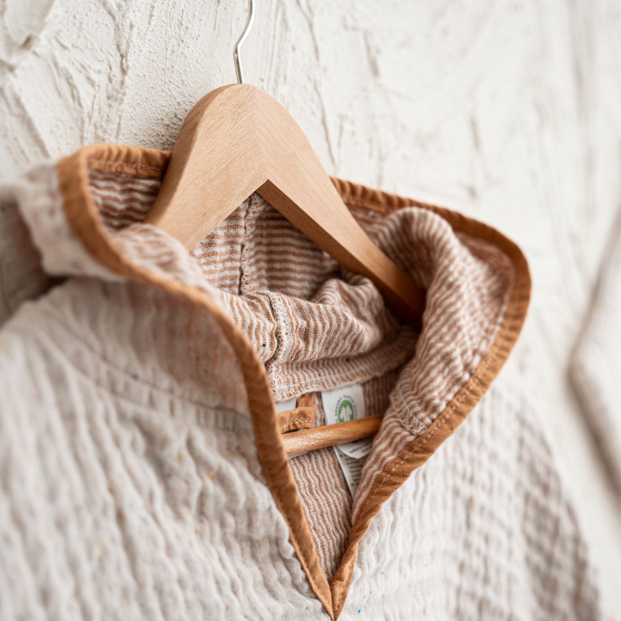 Melinda Organic Cotton Muslin Poncho Set Terra