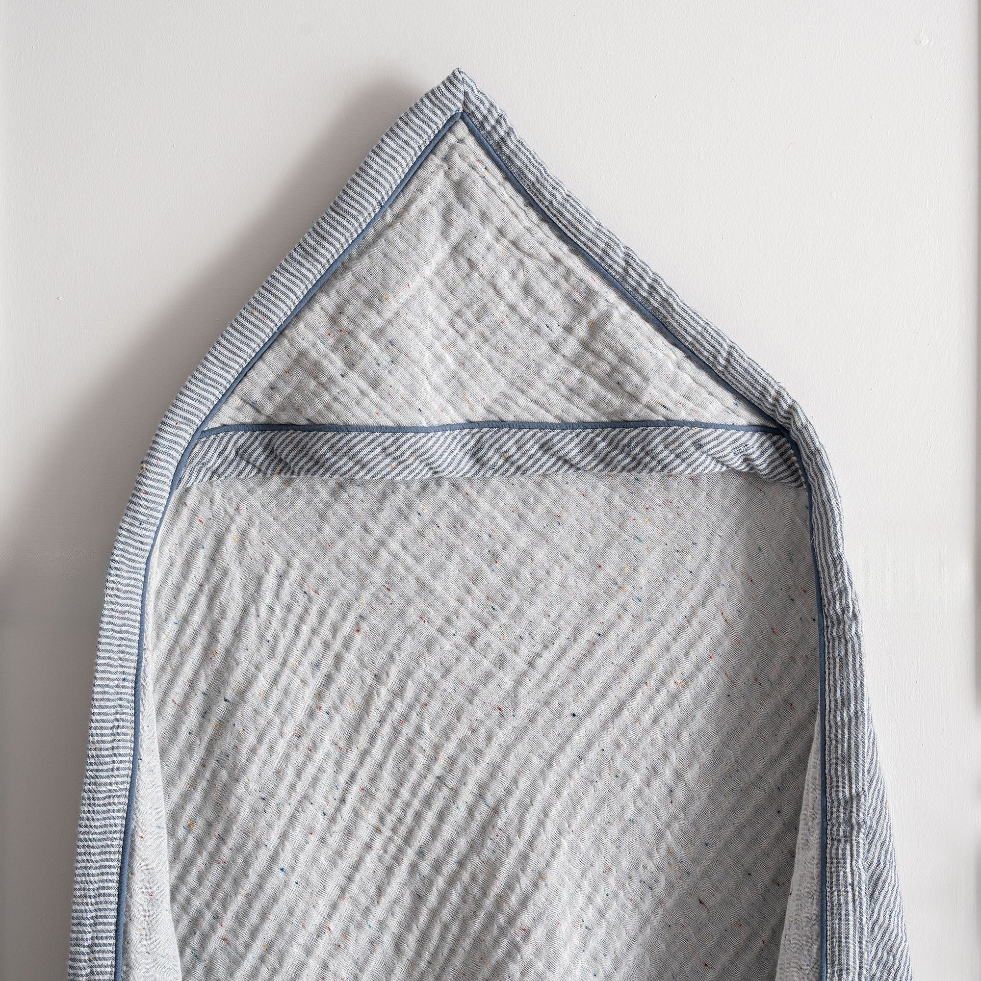 Melinda Organic Cotton Muslin Poncho Set Navy Blue