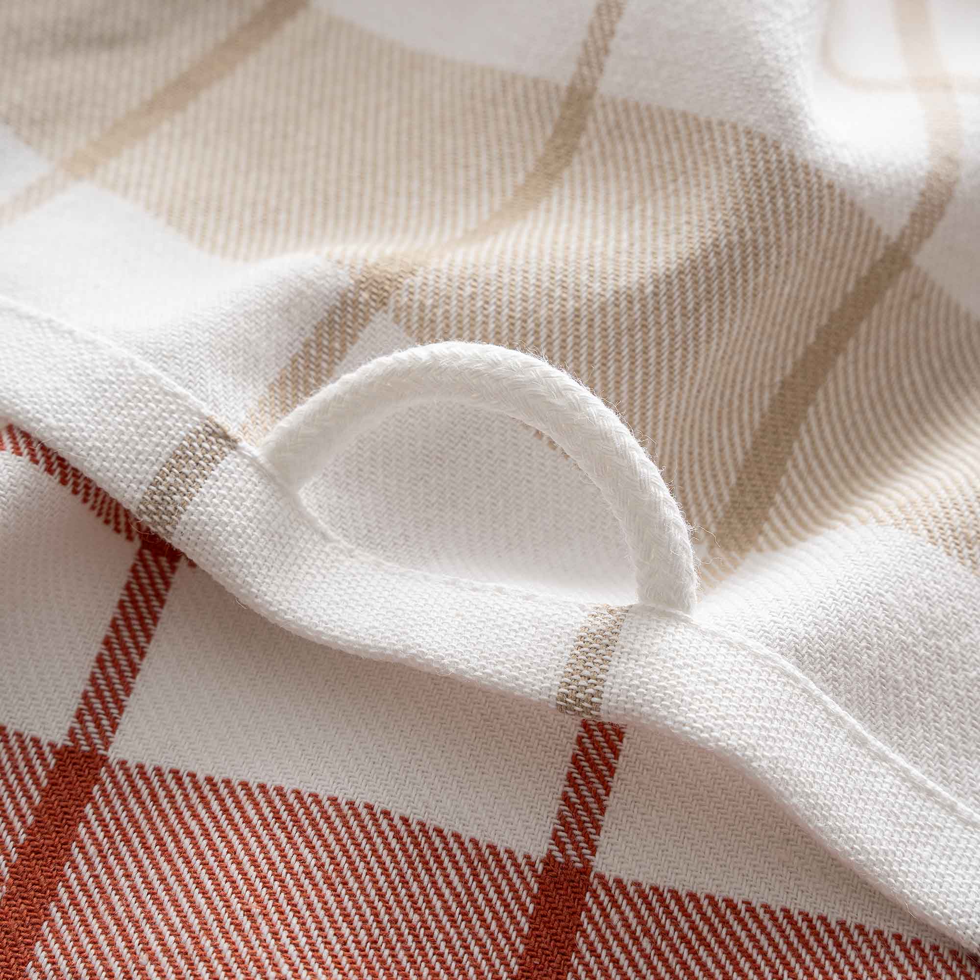 Esila Turkish Cotton Drying Cloth Set of 2 Beige/Terra