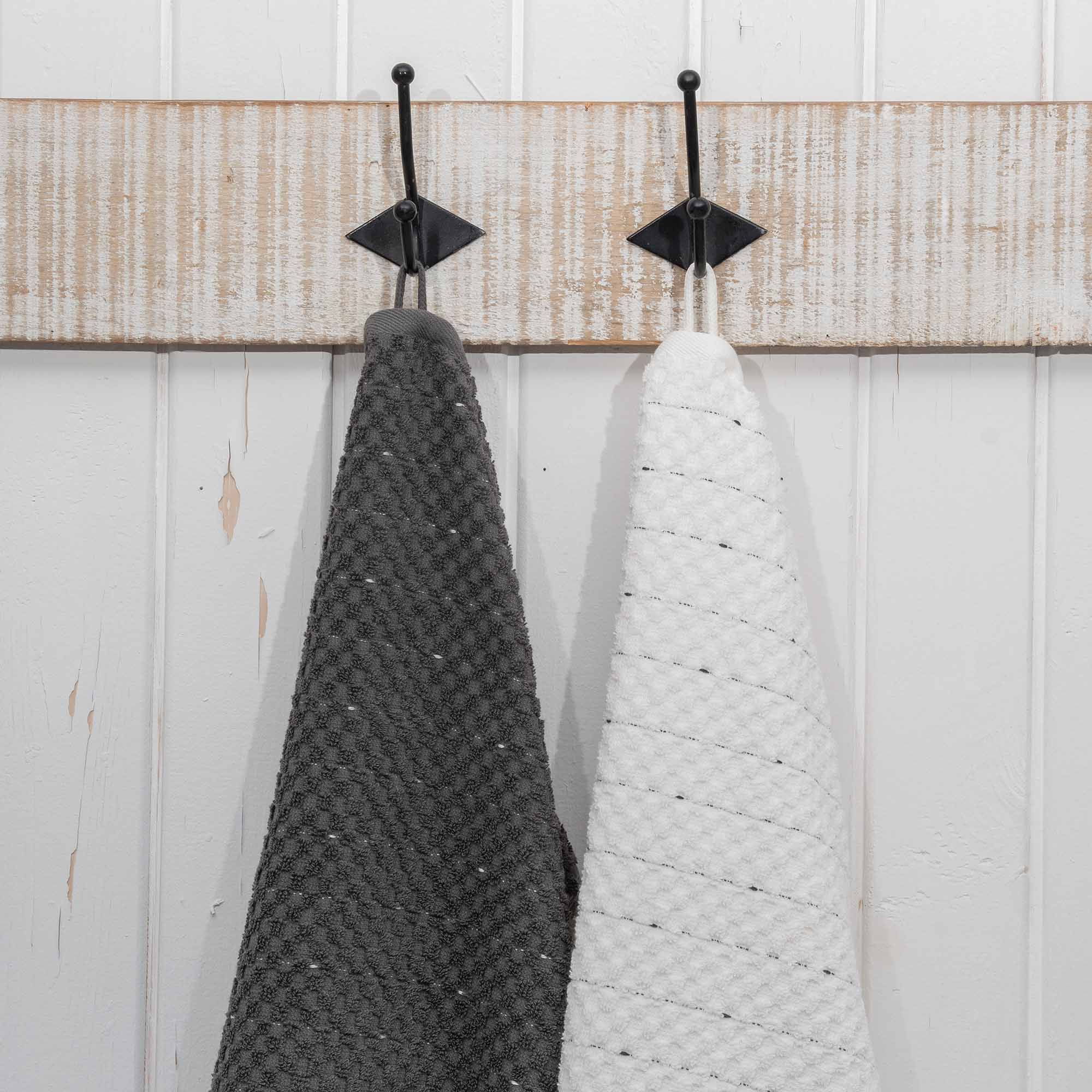 Parla Turkish Cotton Bouclé Dish Towel Set of 2 Cream-Anthracite