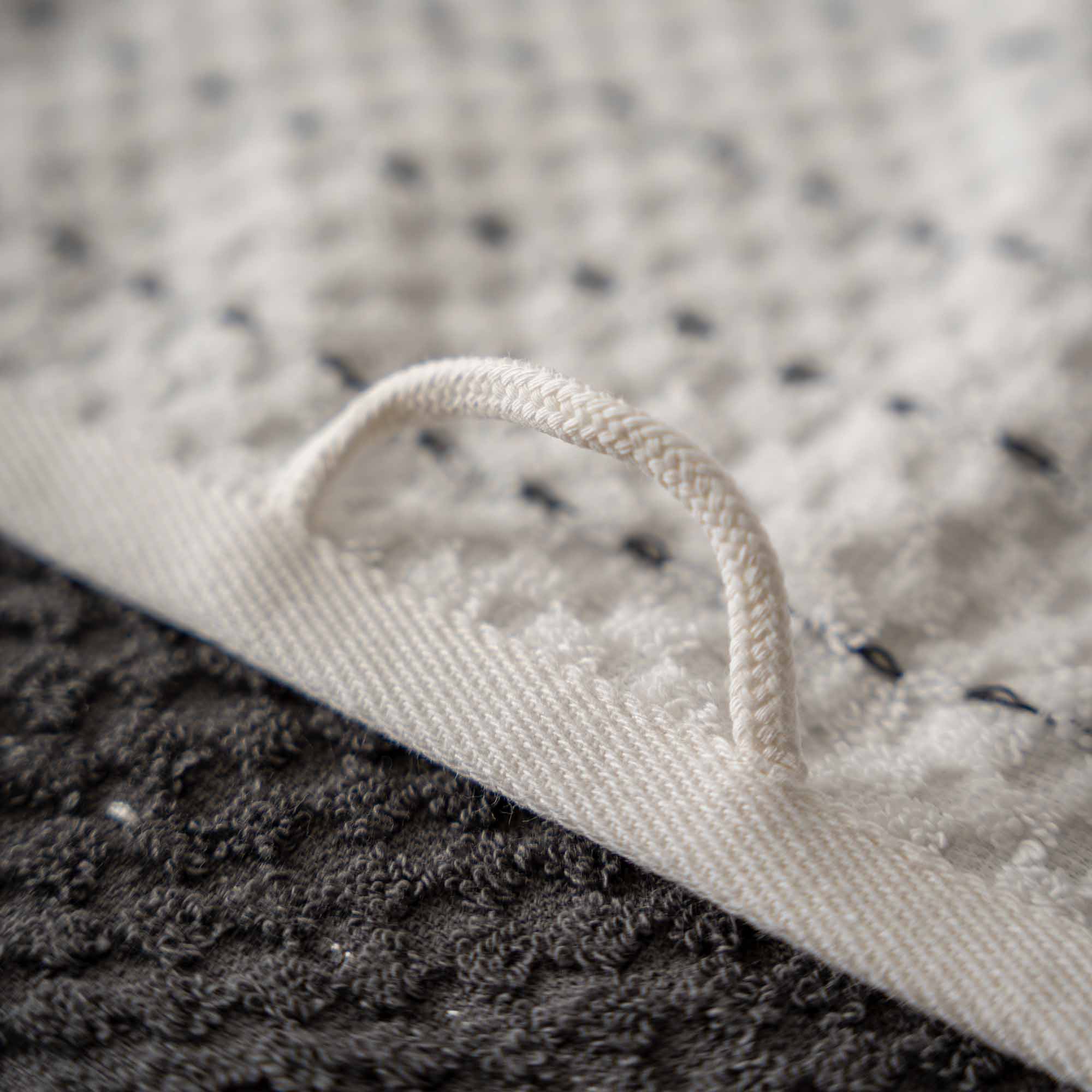 Parla Turkish Cotton Bouclé Dish Towel Set of 2 Cream-Anthracite