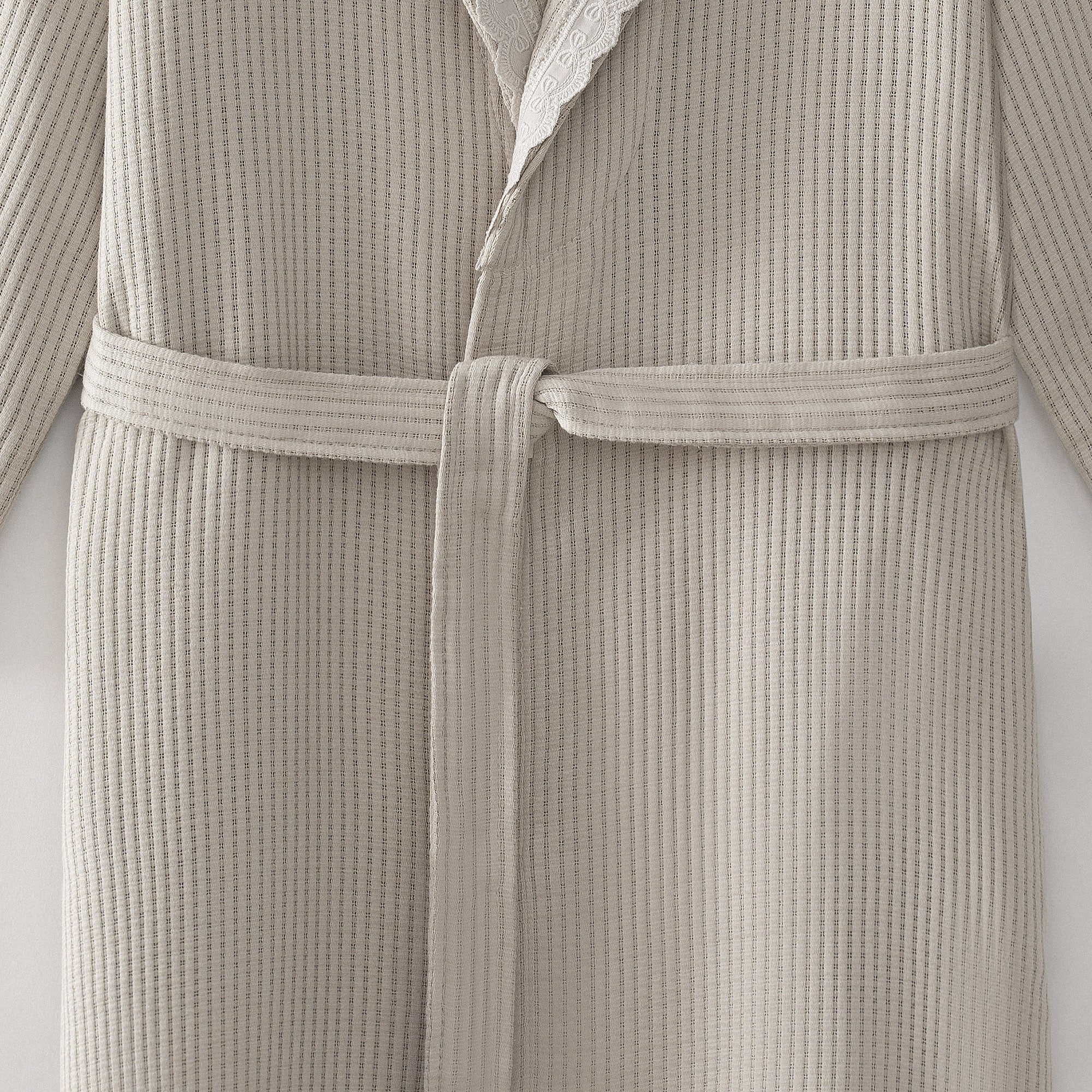 Alessa Organic Turkish Cotton Pique Women's Bathrobe Beige