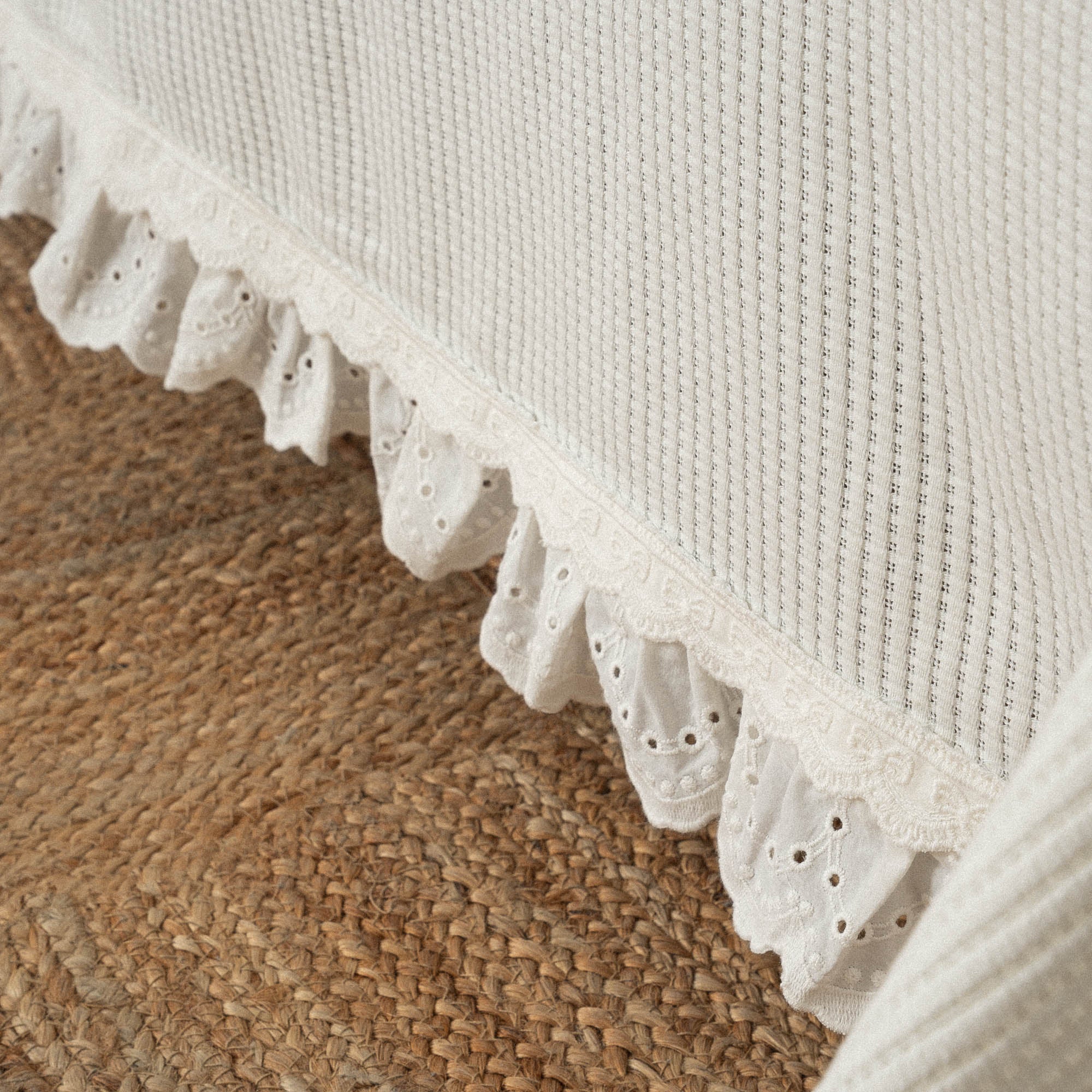 Alessa Organic Cotton Jacquard Double Pique Set Cream