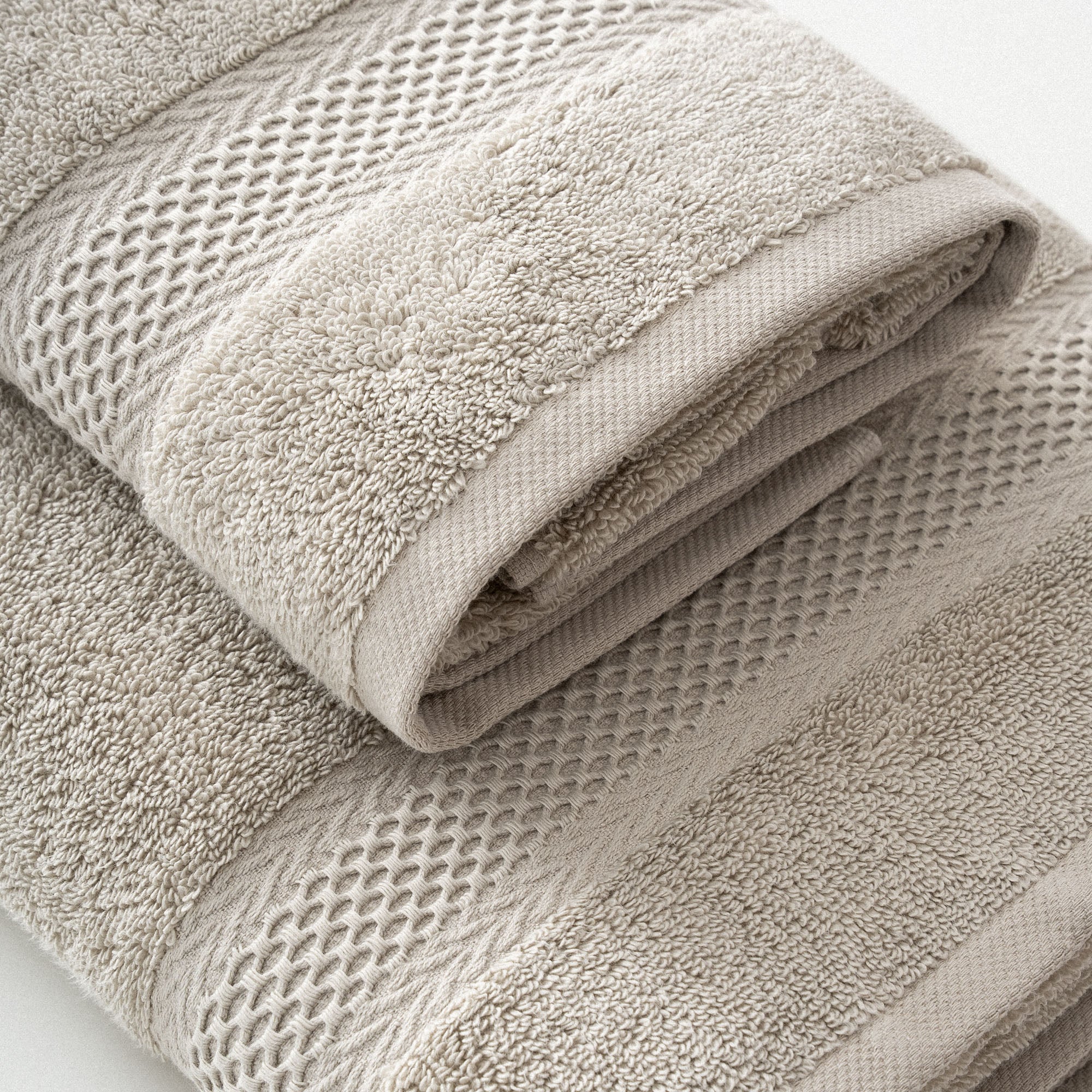 Auraline Organic Turkish Cotton Bath Towel Set of 6 Beige