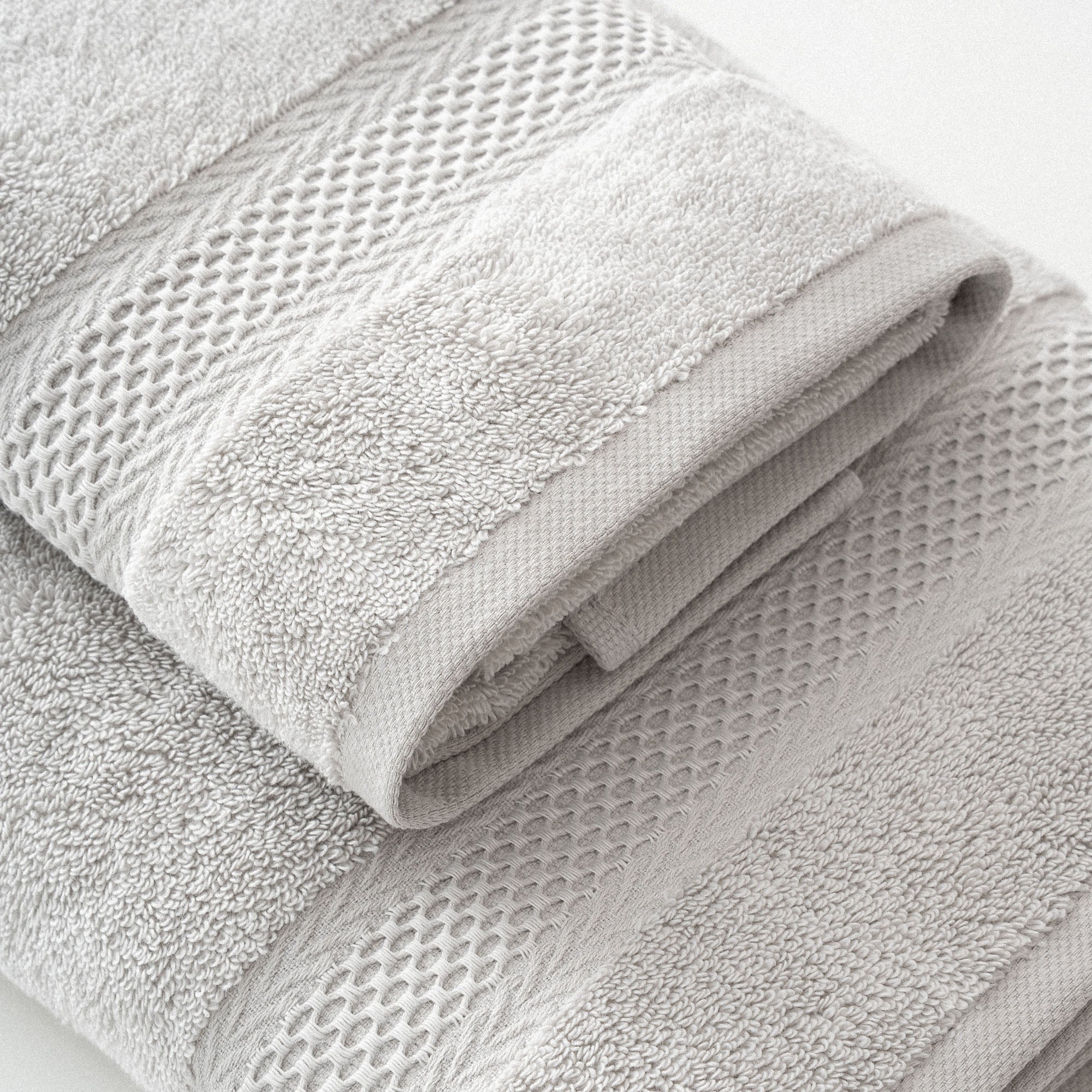 Auraline Organic Turkish Cotton Bath Towel Set of 6 Gray