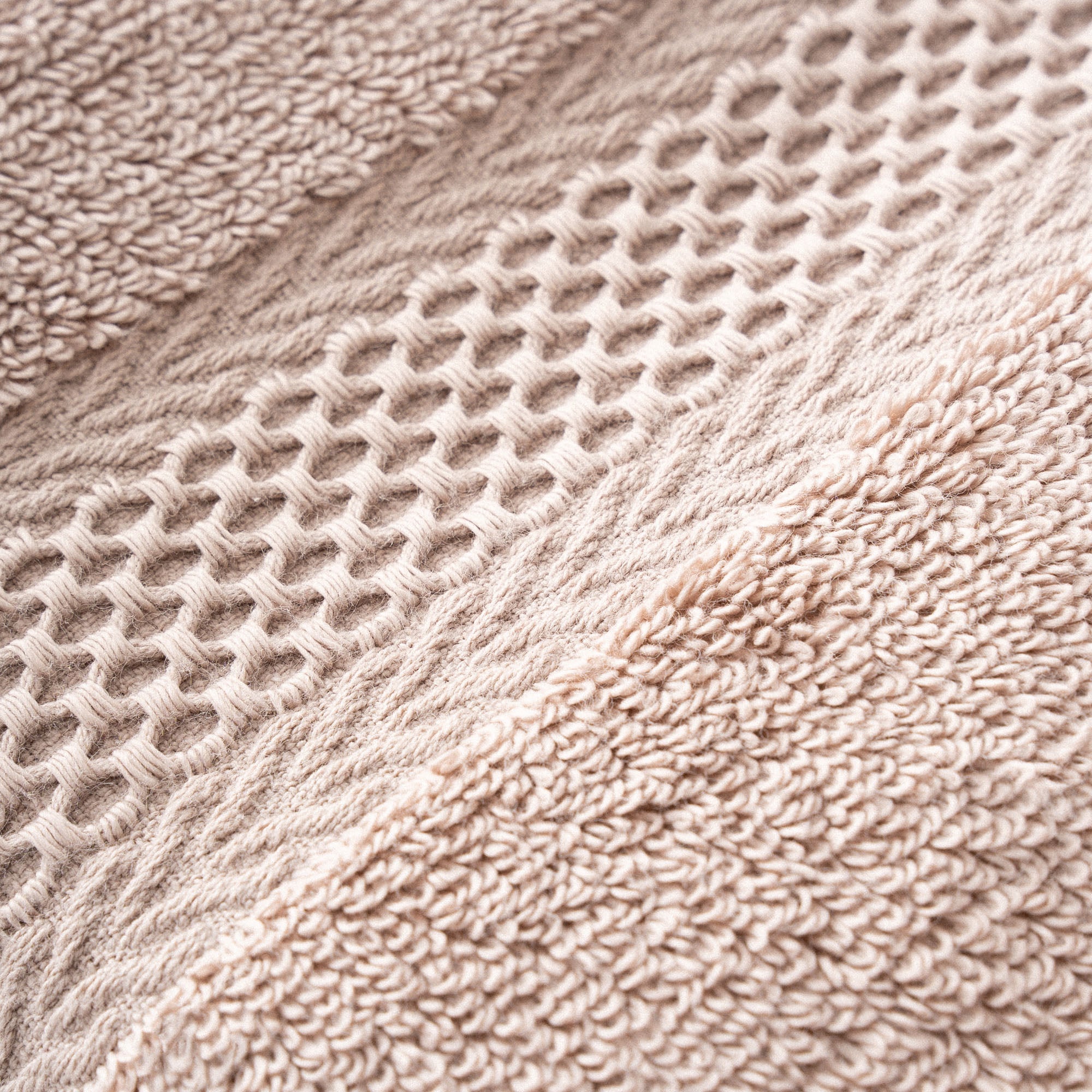 Auraline Organic Turkish Cotton Bath Towel Set of 6 Powder