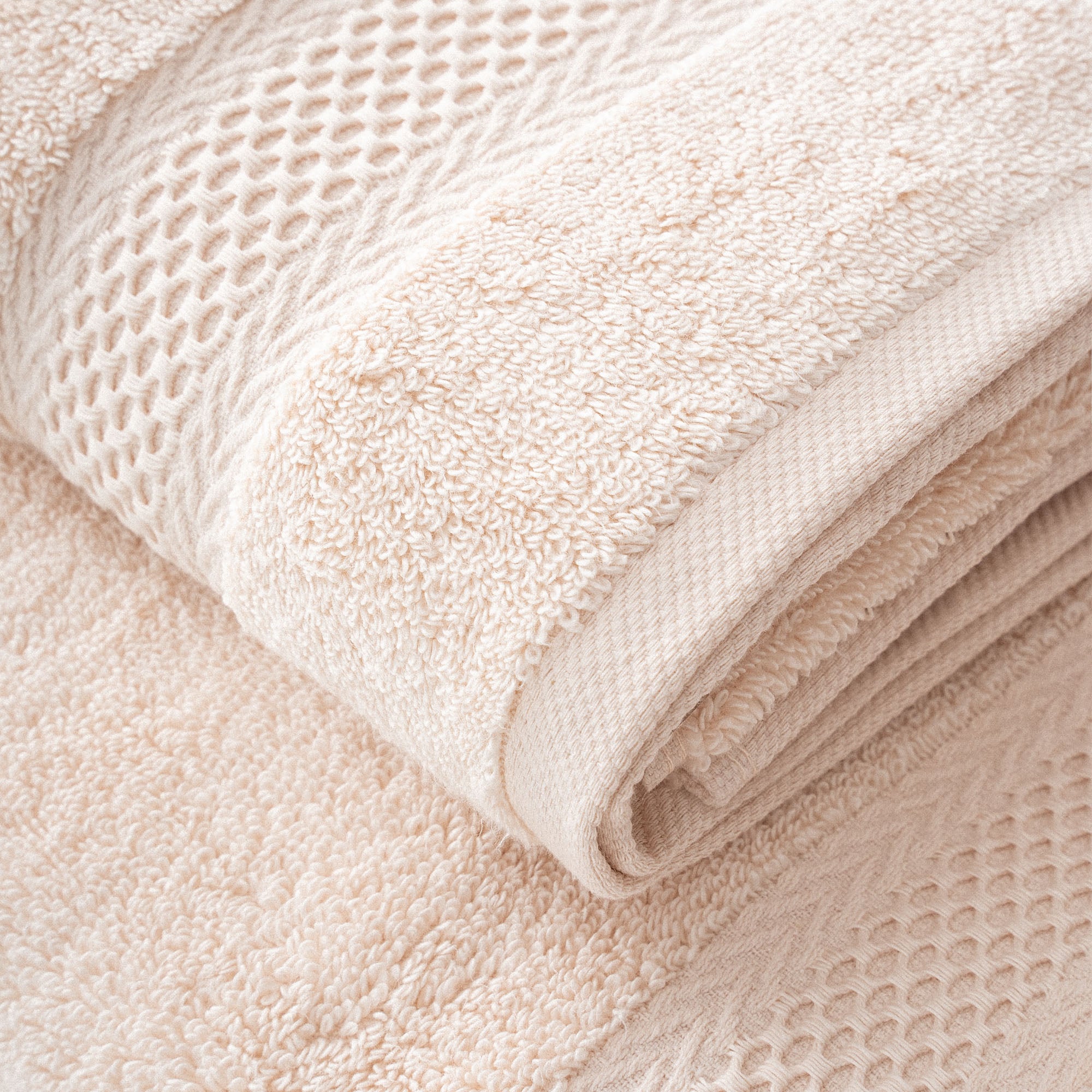 Auraline Organic Turkish Cotton Bath Towel Set of 6 Light Salmon