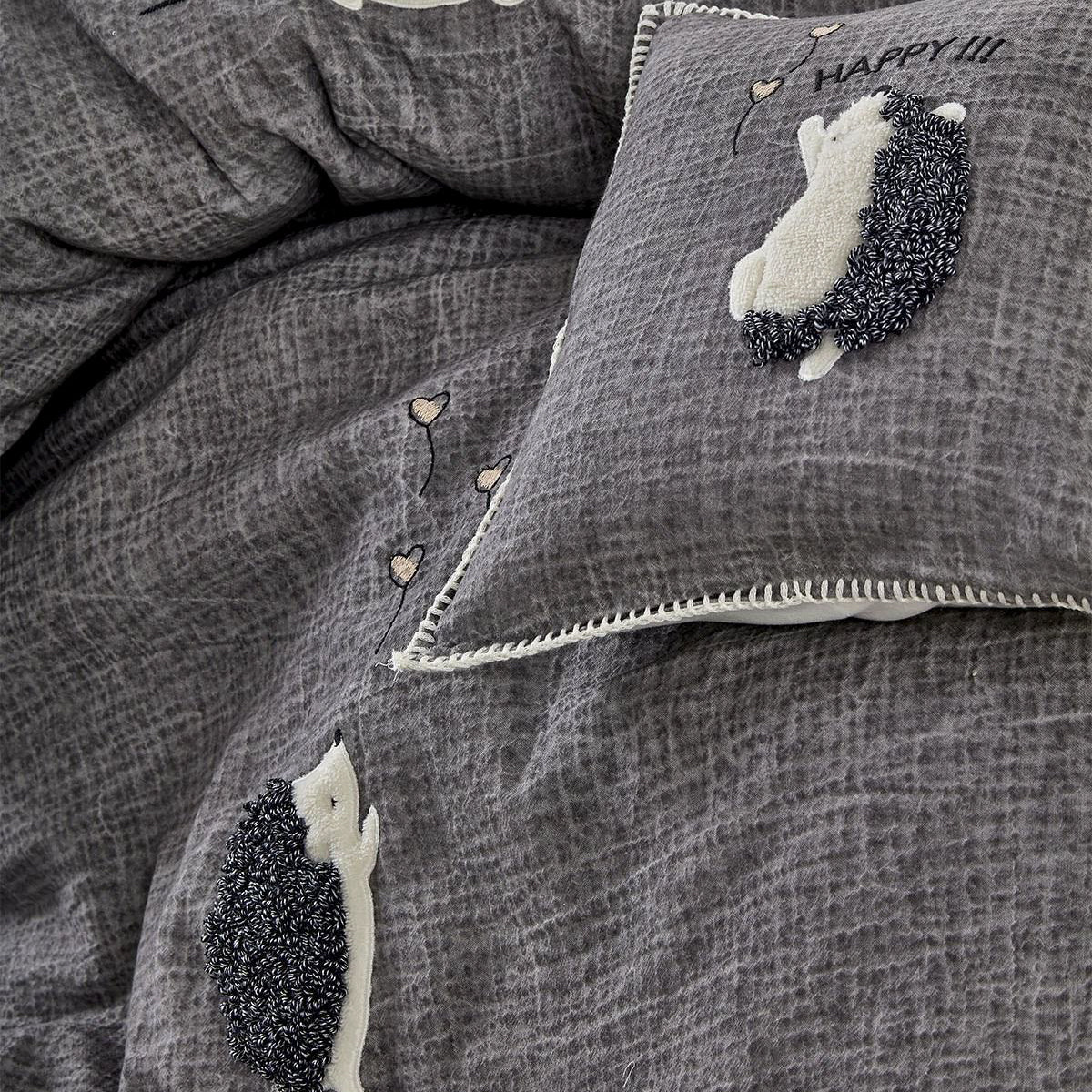 Migala Organic Cotton Muslin Baby Bedding Set Gray