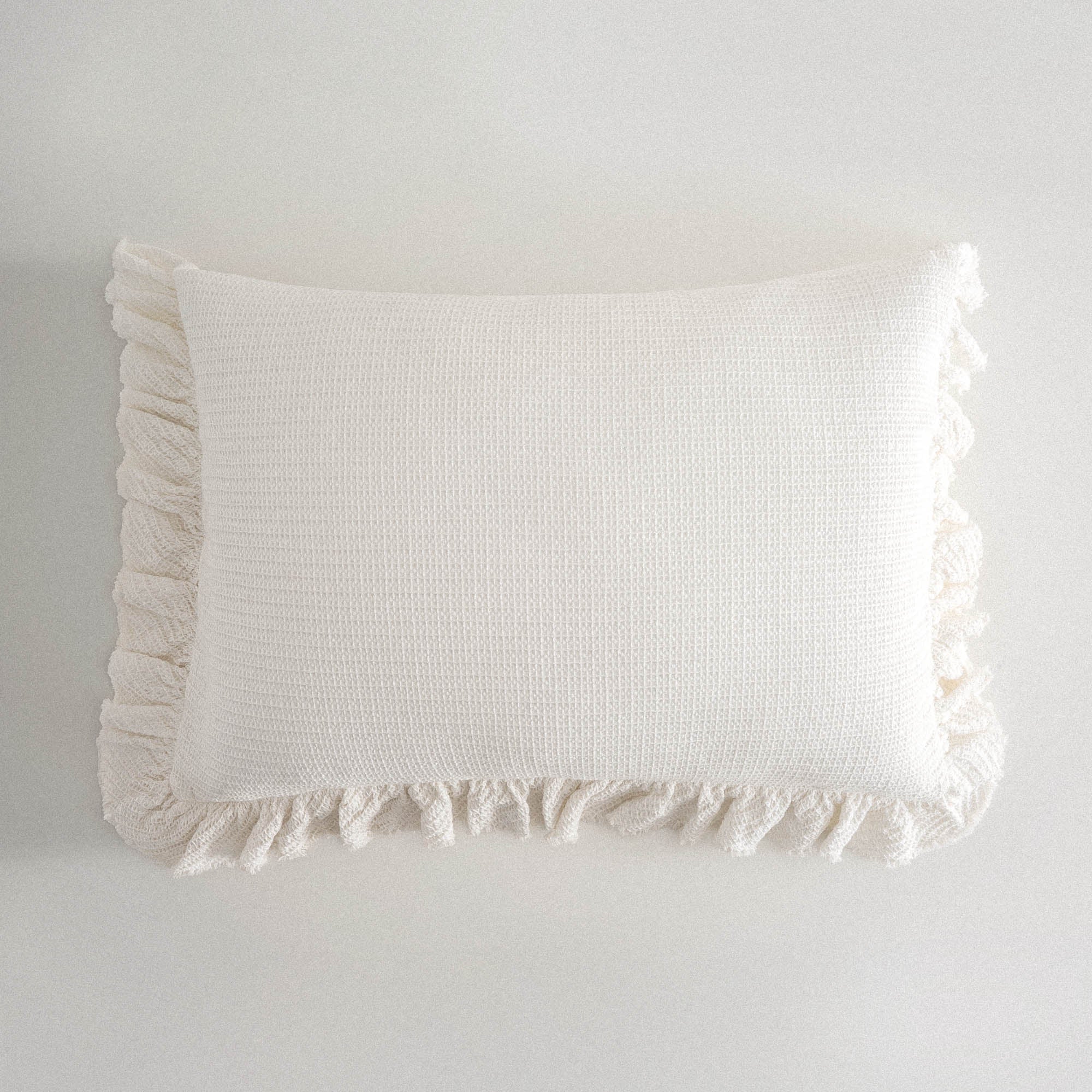 Dina Organic Cotton Pique Double Bedspread Cream