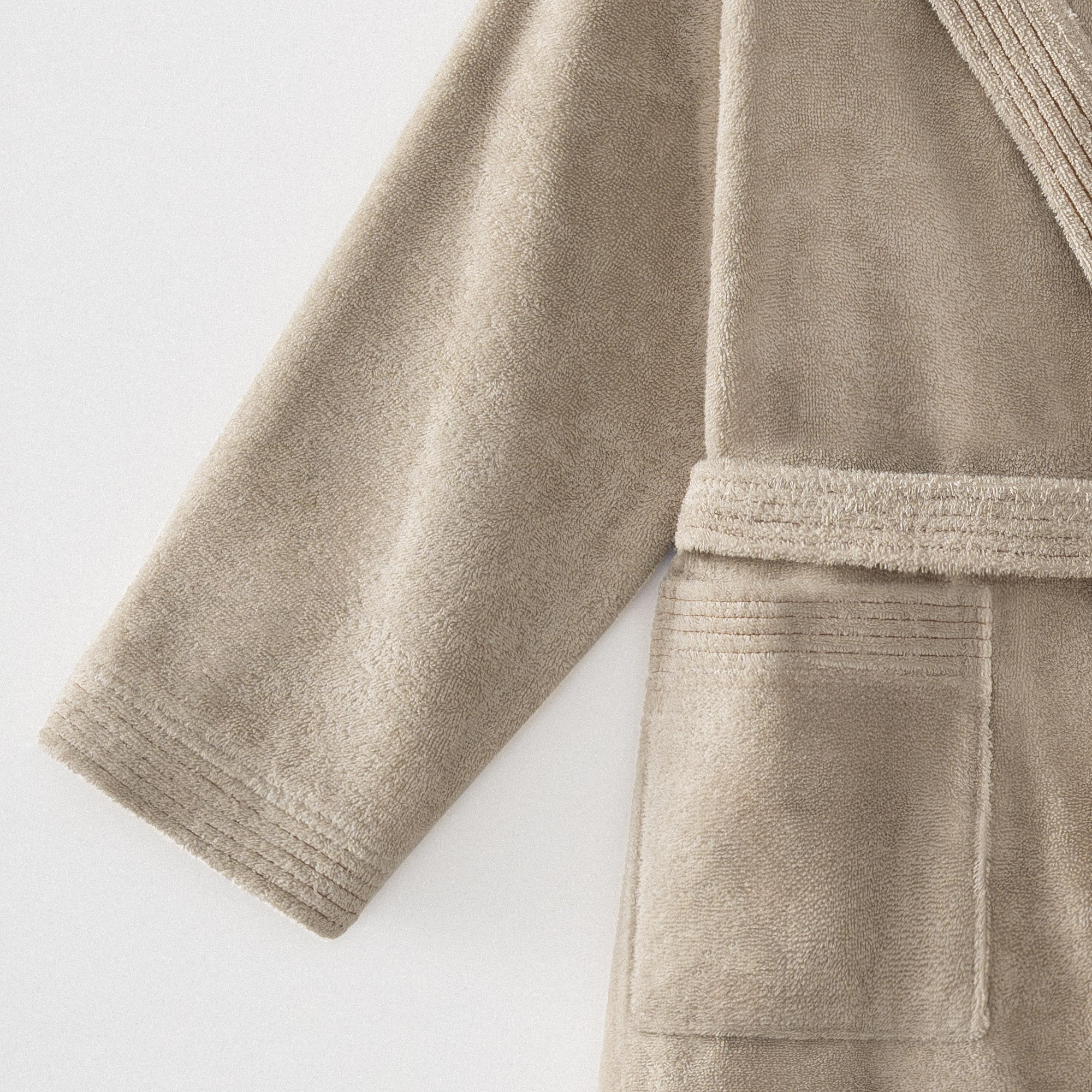 Ecosoft Organic Turkish Cotton Men's Bathrobe Beige