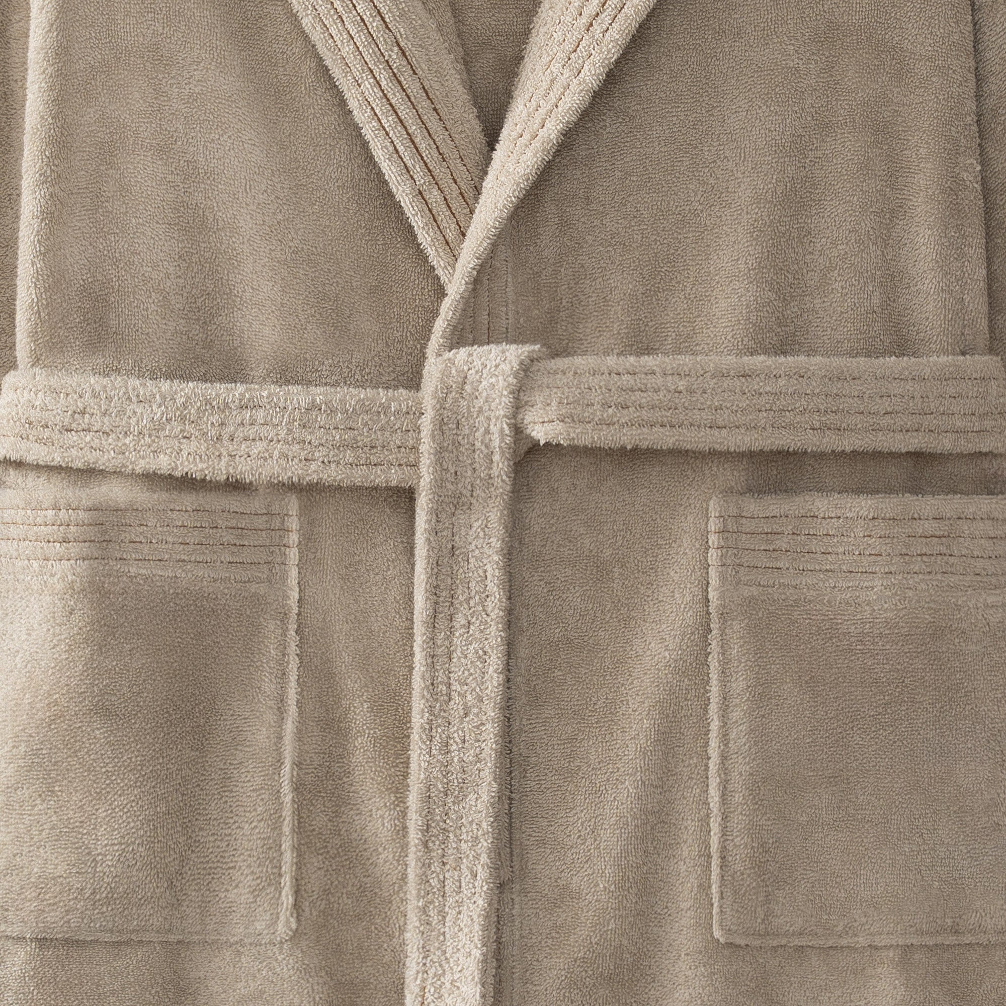 Ecosoft Organic Turkish Cotton Men's Bathrobe Beige
