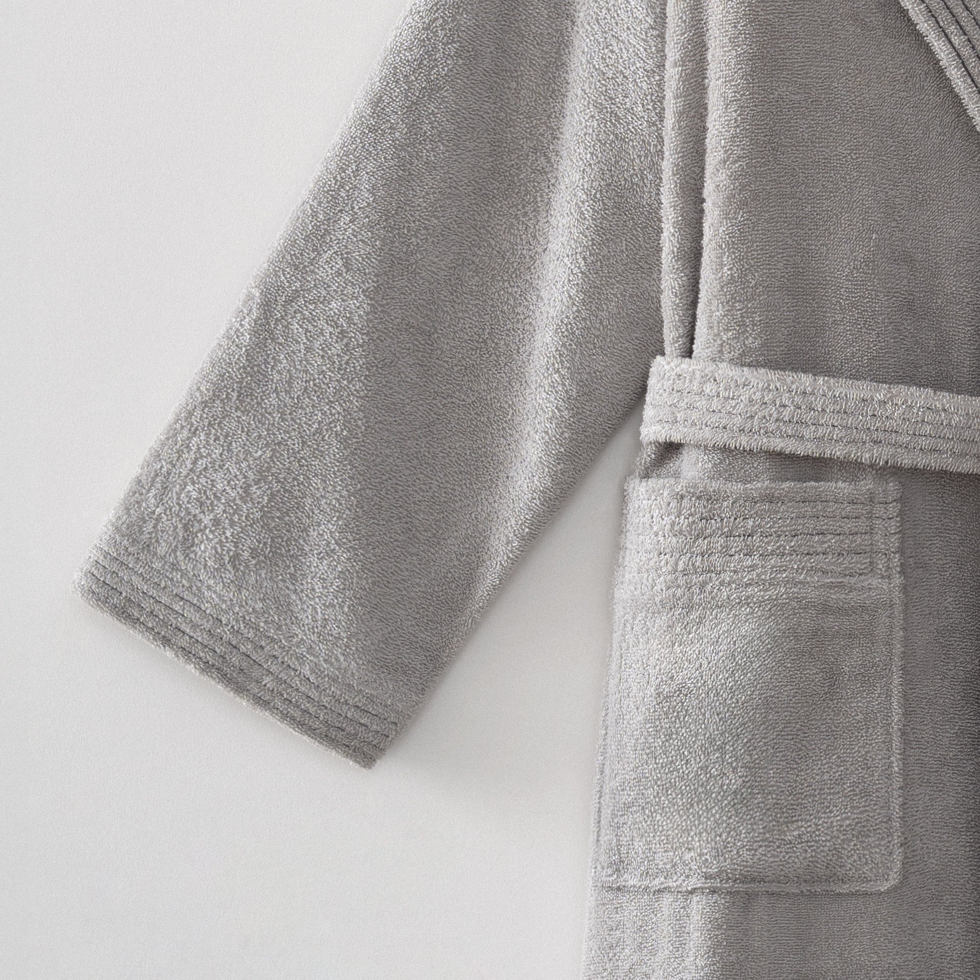 Ecosoft Organic Turkish Cotton Men's Bathrobe Gray