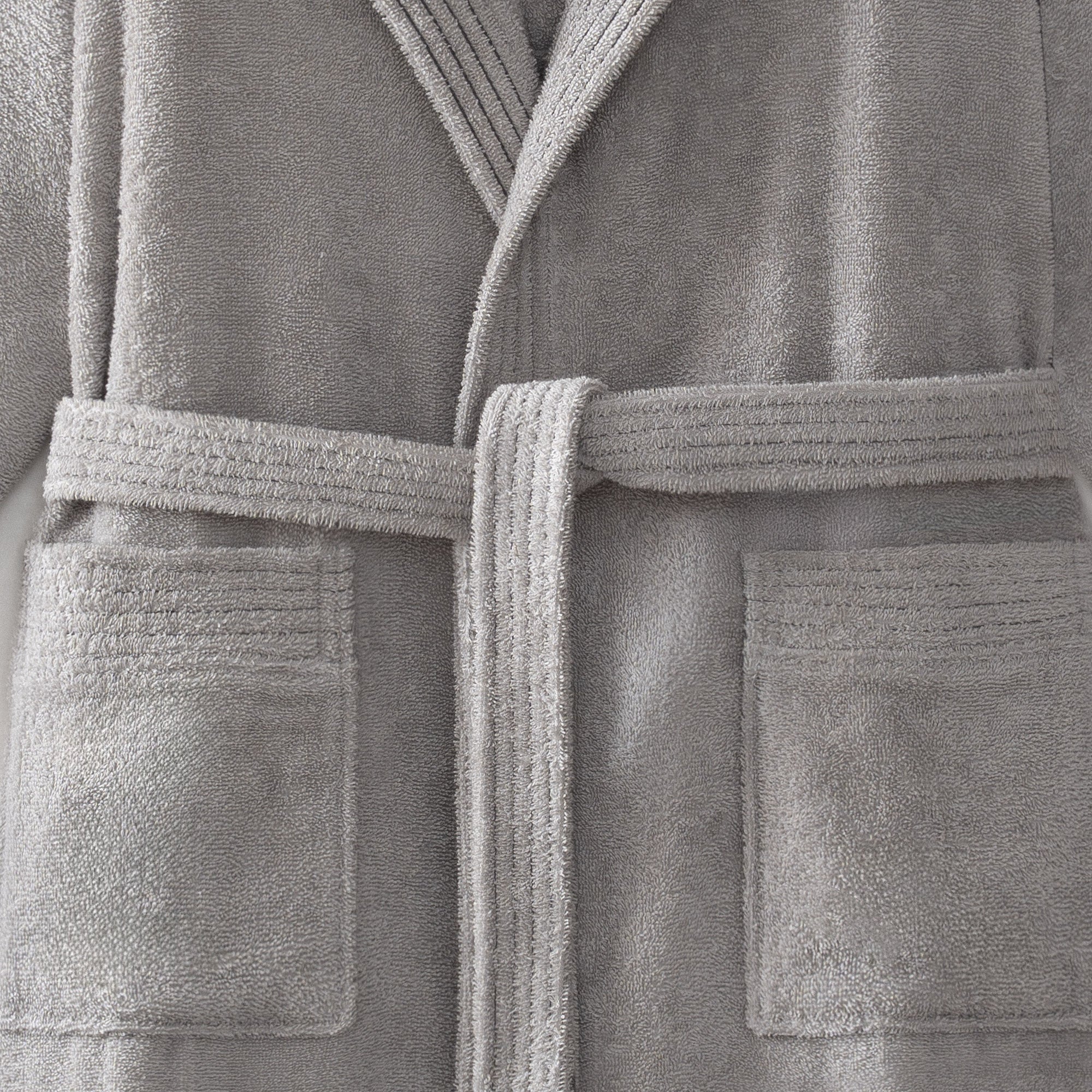 Ecosoft Organic Turkish Cotton Men's Bathrobe Gray