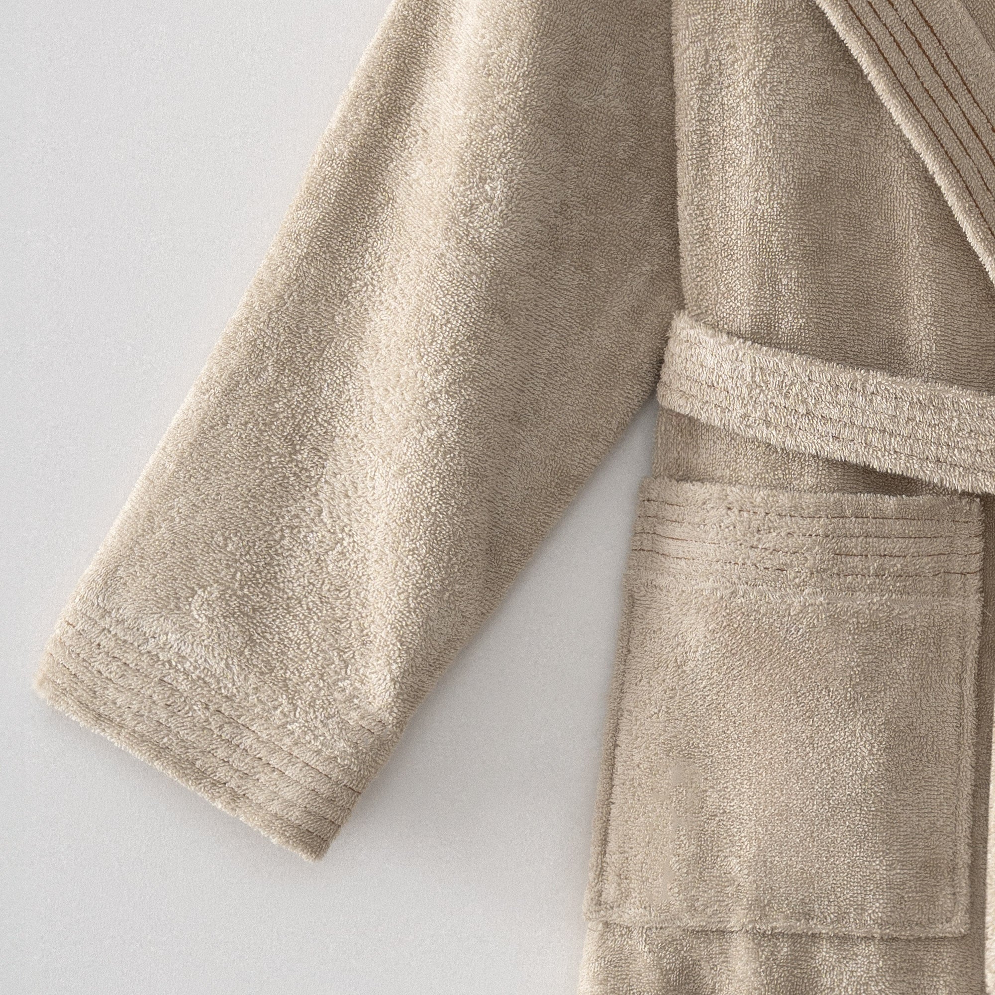 Ecosoft Organic Turkish Cotton Women's Bathrobe Beige