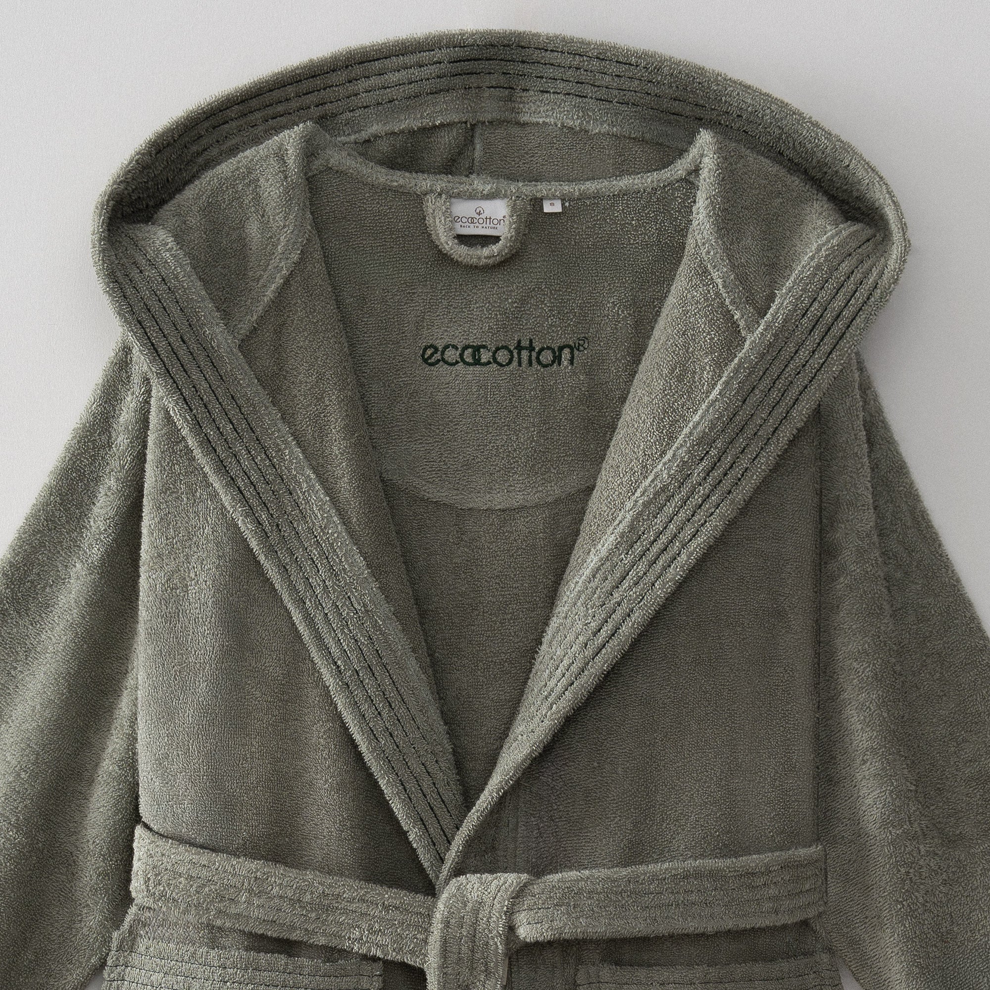 Ecosoft Organic Turkish Cotton Women's Bathrobe Green