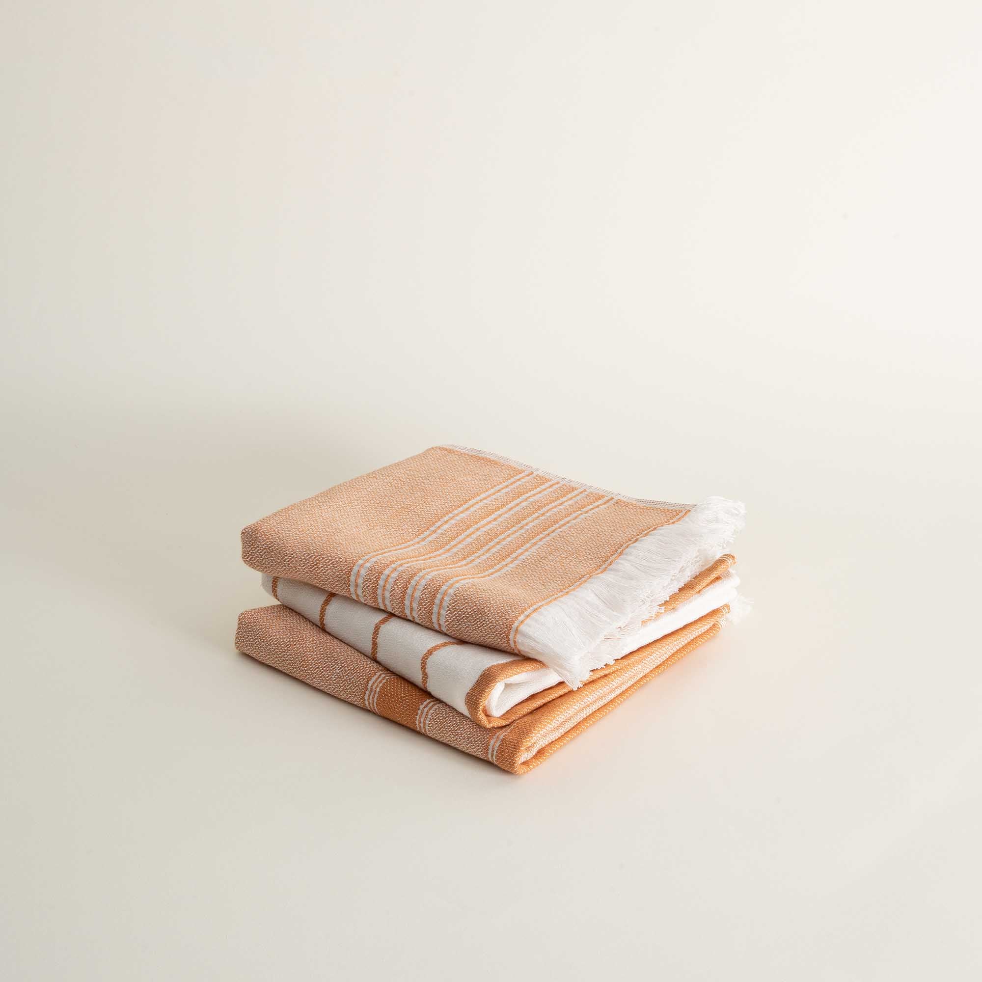 Elis Organic Cotton Kitchen Towel Set of 3 Terra