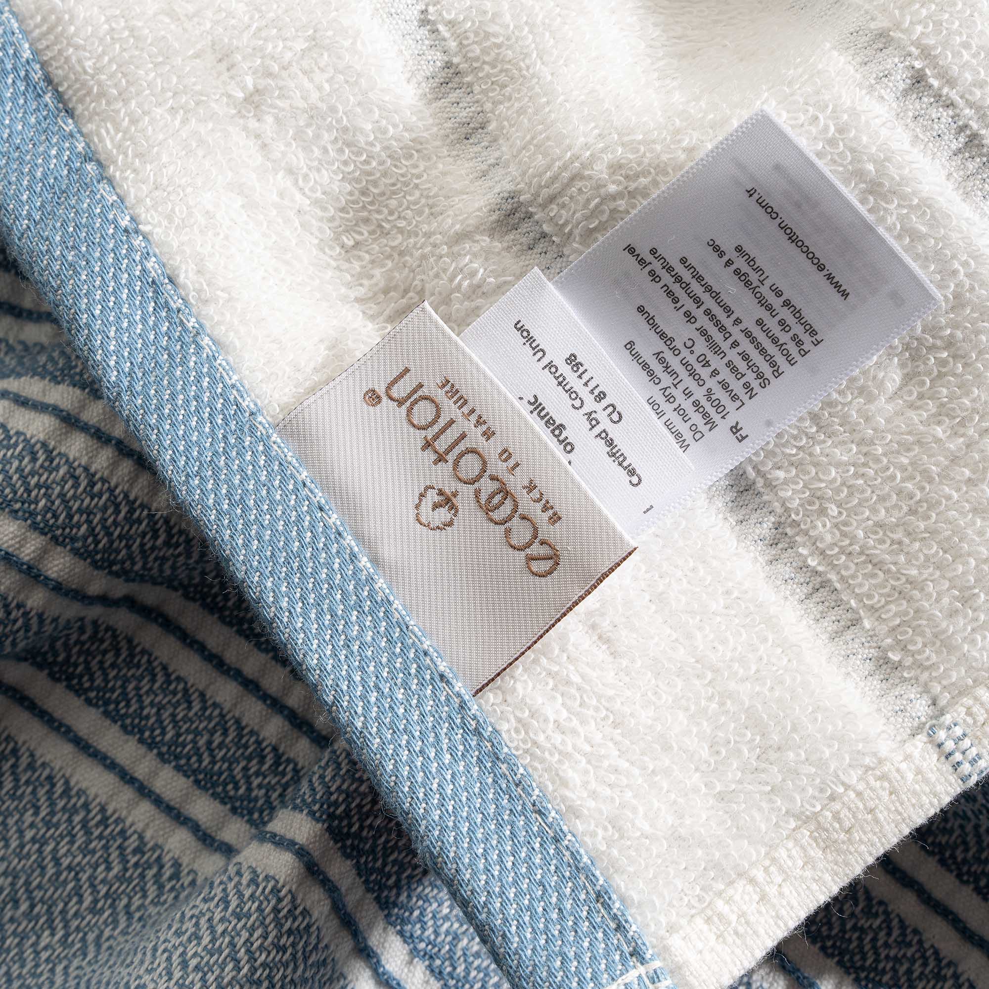 Elis Organic Cotton Kitchen Towel Set of 3 Light Blue