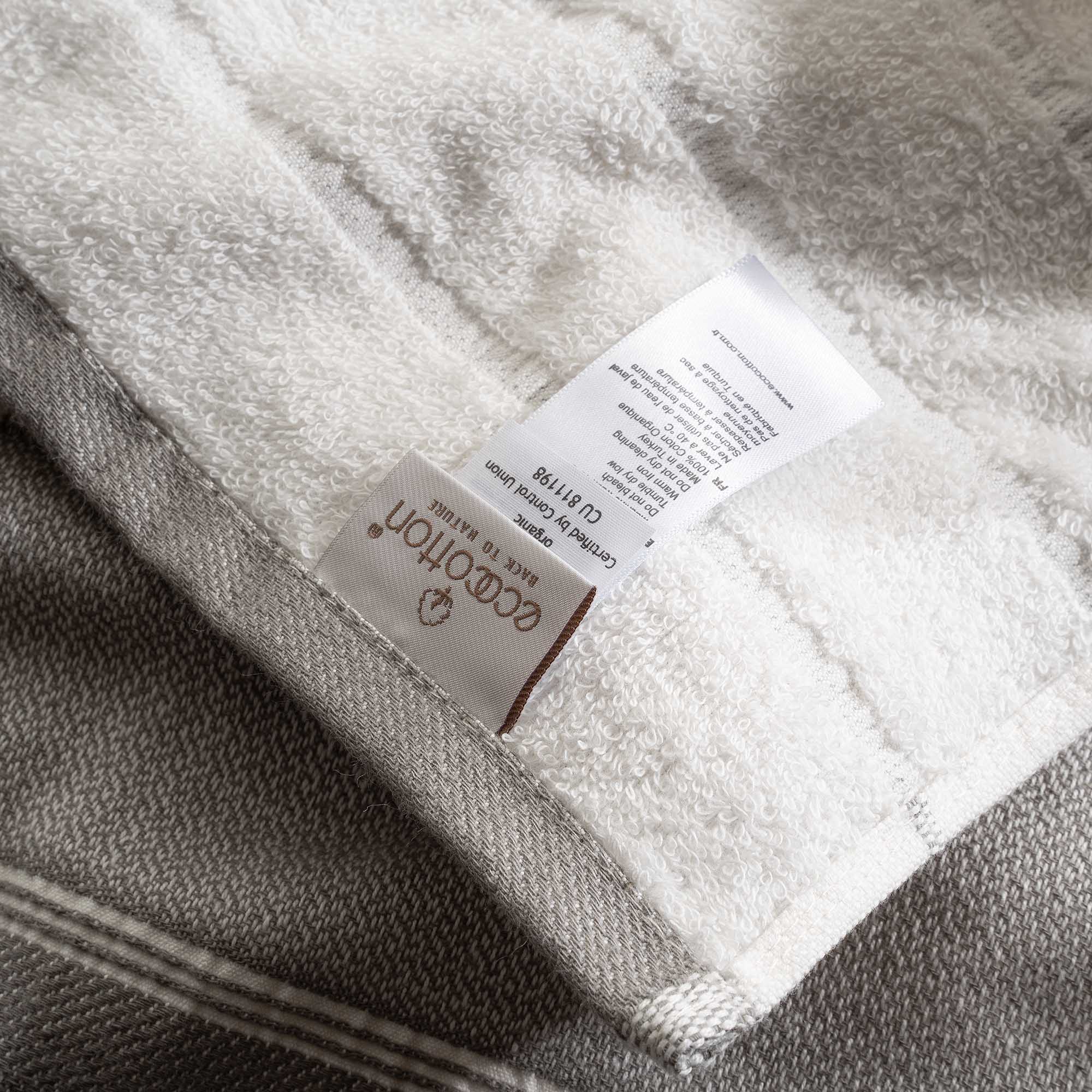 Elis Organic Cotton Kitchen Towel Set of 3 Grey