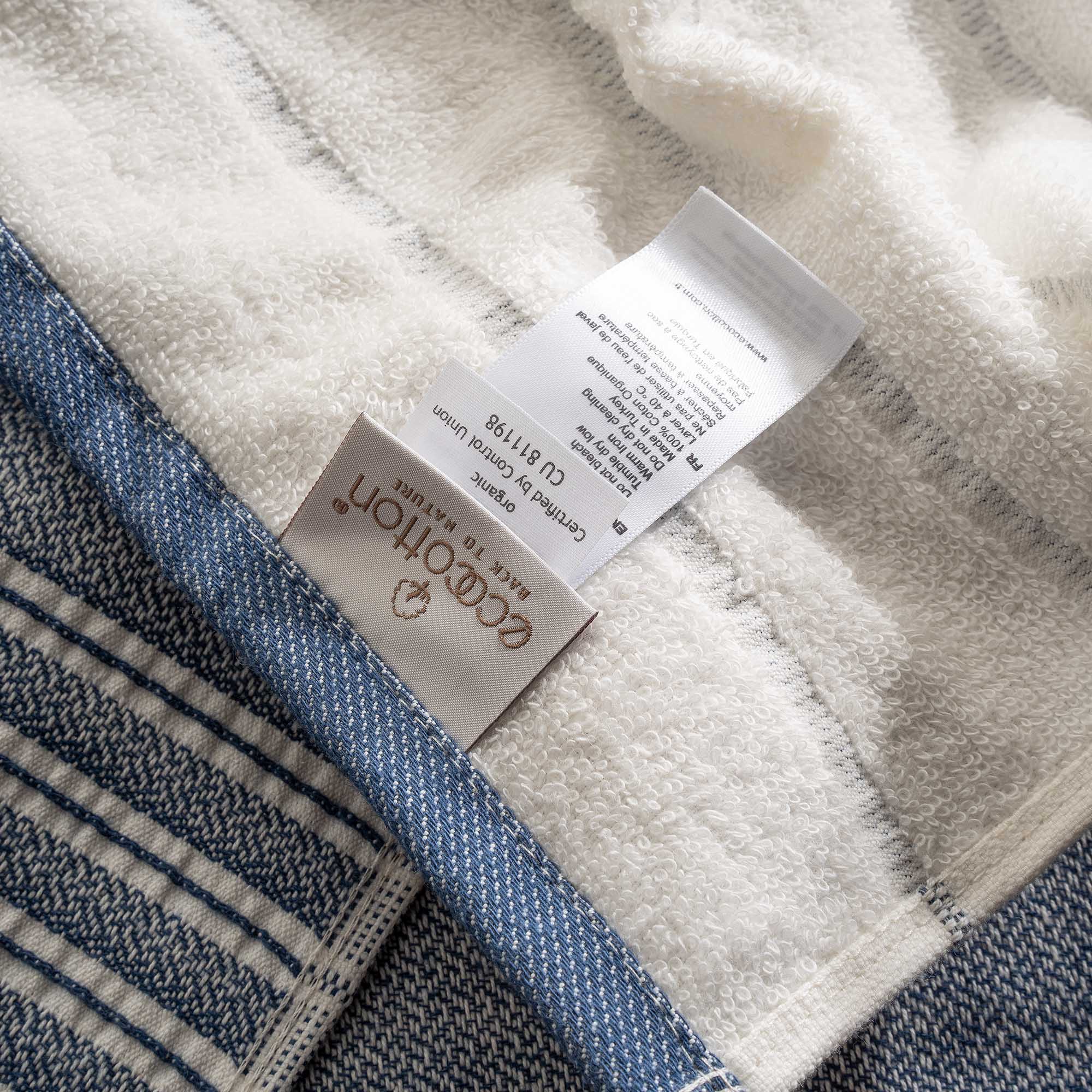 Elis Organic Cotton Kitchen Towel Set of 3 Blue