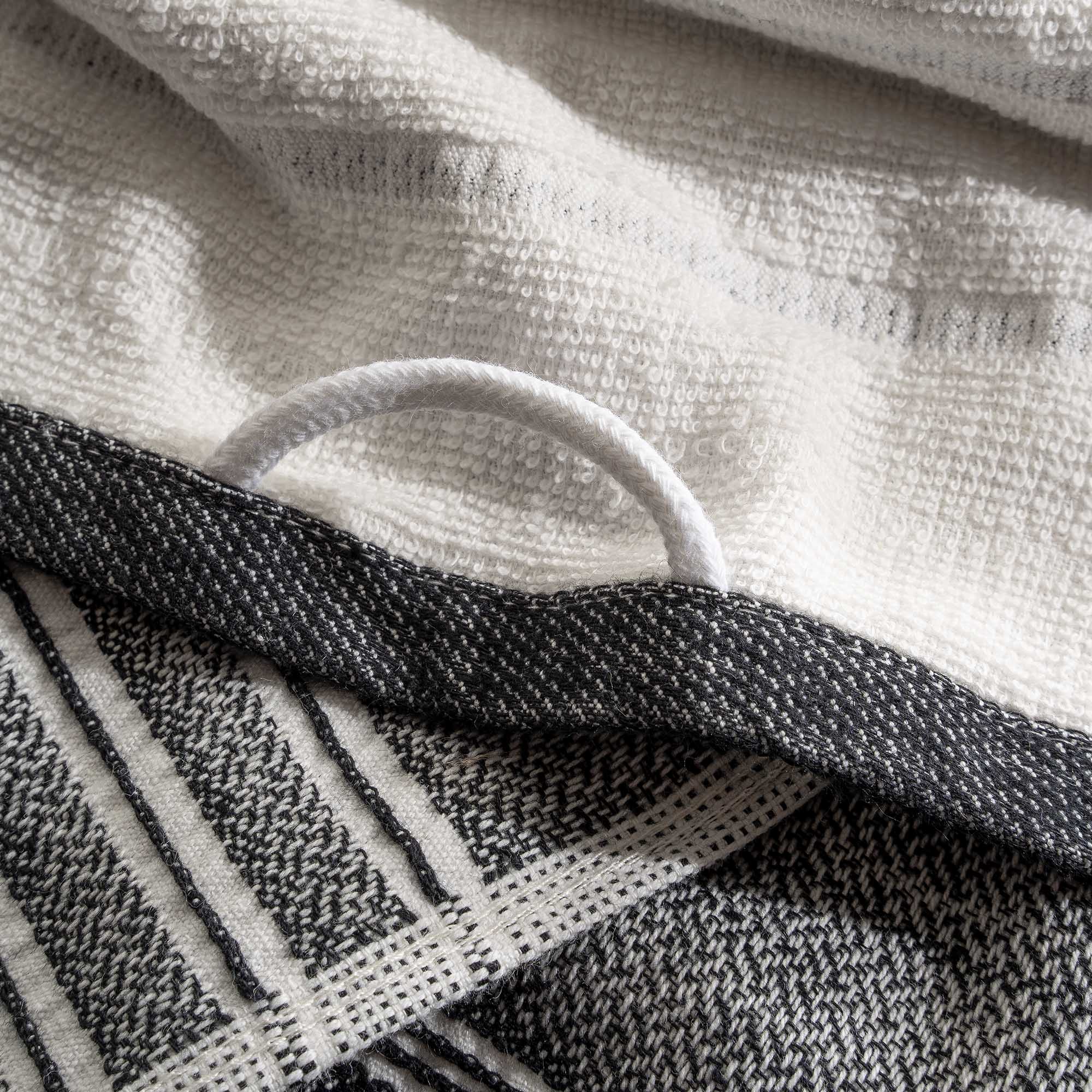 Elis Organic Cotton Kitchen Towel Set of 3 Black