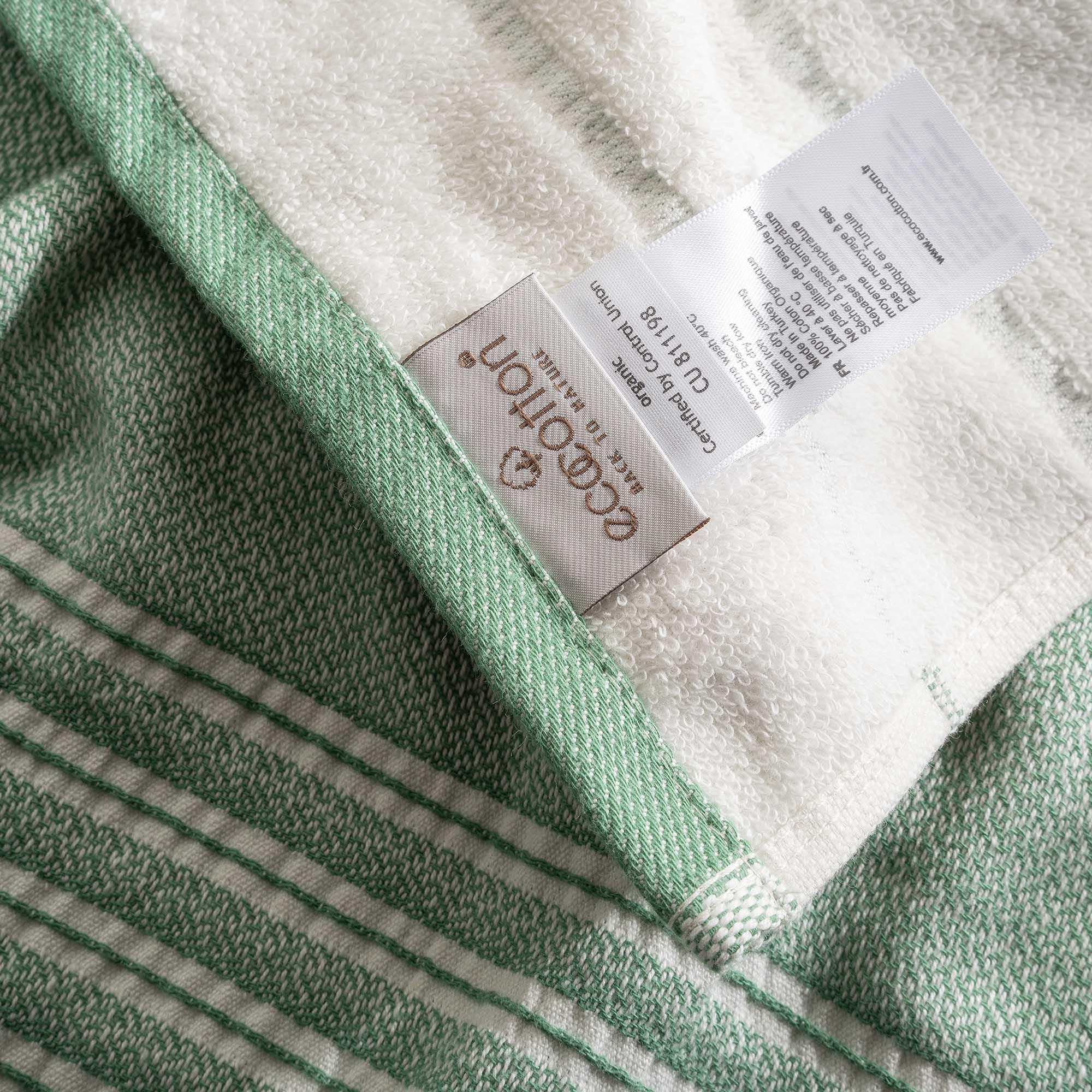 Elis Organic Cotton Kitchen Towel Set of 3 Green
