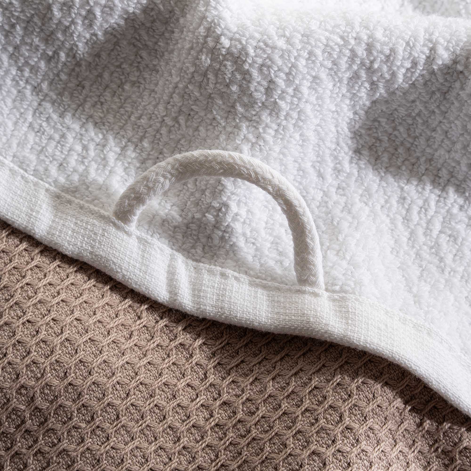 Elvin 2-Pack Drying Towel Set 100% Cotton Printed Beige-Cream 40X60 Cm