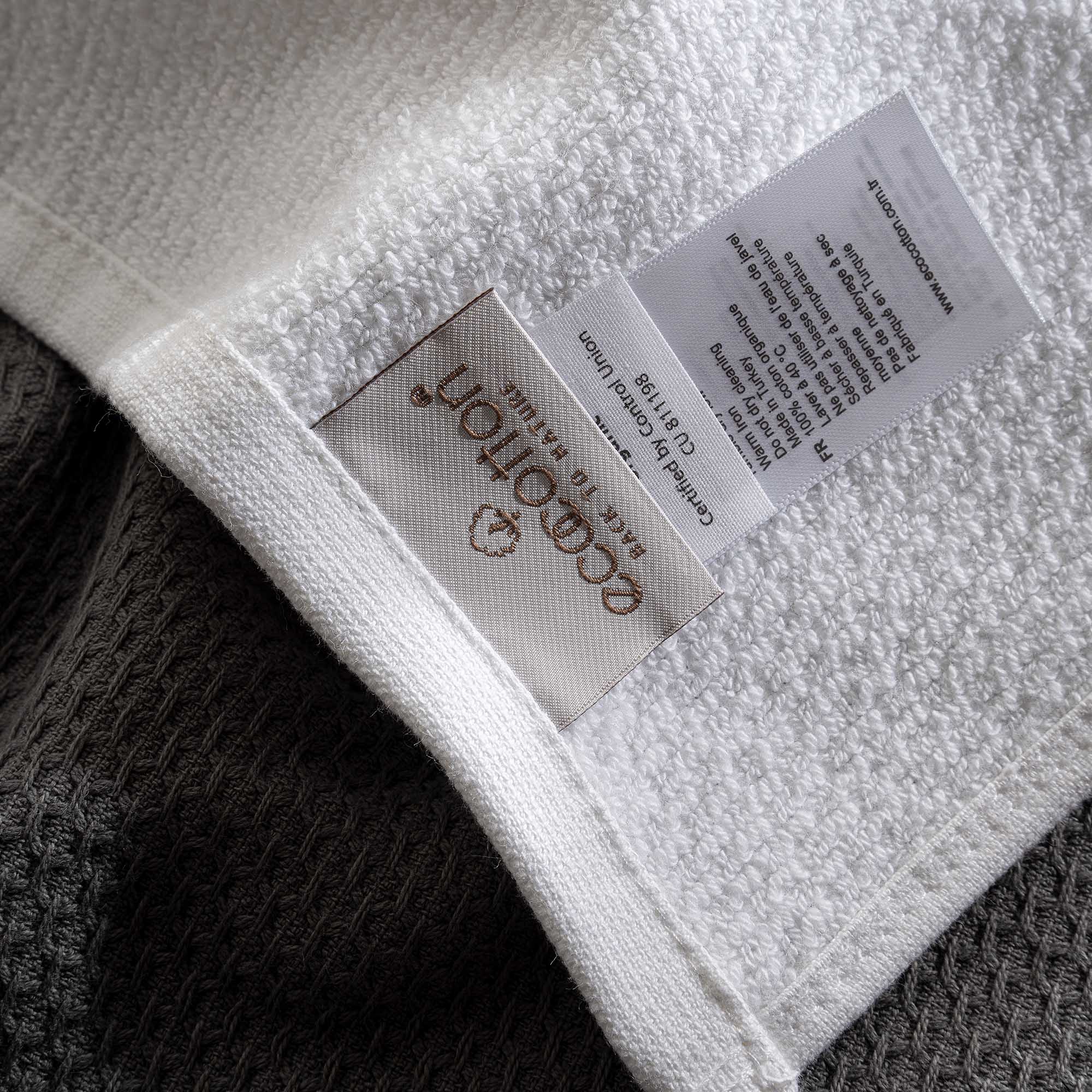 Elvin 2-Pack Drying Towel Set 100% Cotton Printed Grey-Cream 40X60 Cm