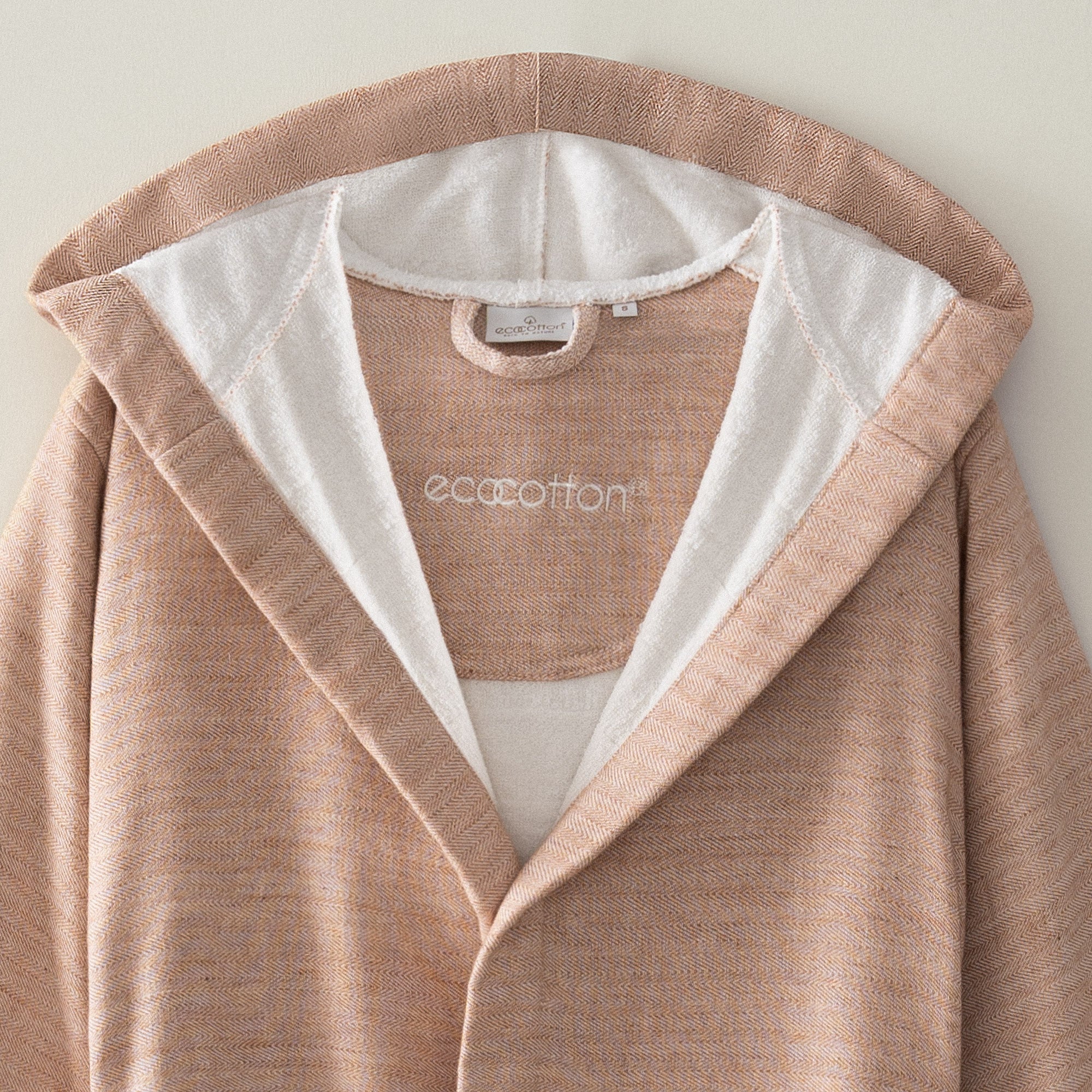 Erva Organic Turkish Cotton Linen Women's Bathrobe Terra