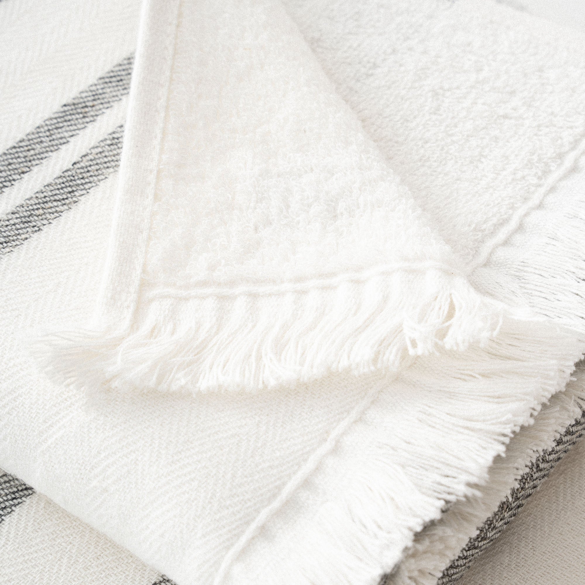 Erva Organic Turkish Cotton Linen Bath Towel Set of 6 Anthracite