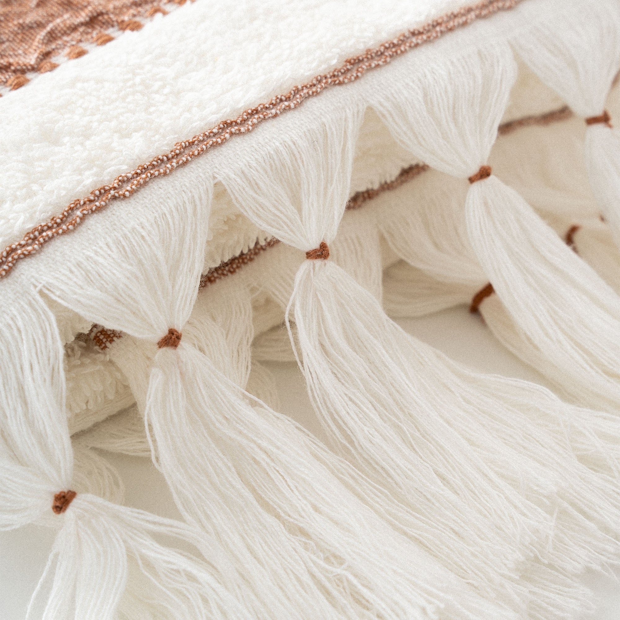 Galya Hand & Face Towel 100% Organic Kapok Bordered Cream-Terra 50x90 Cm