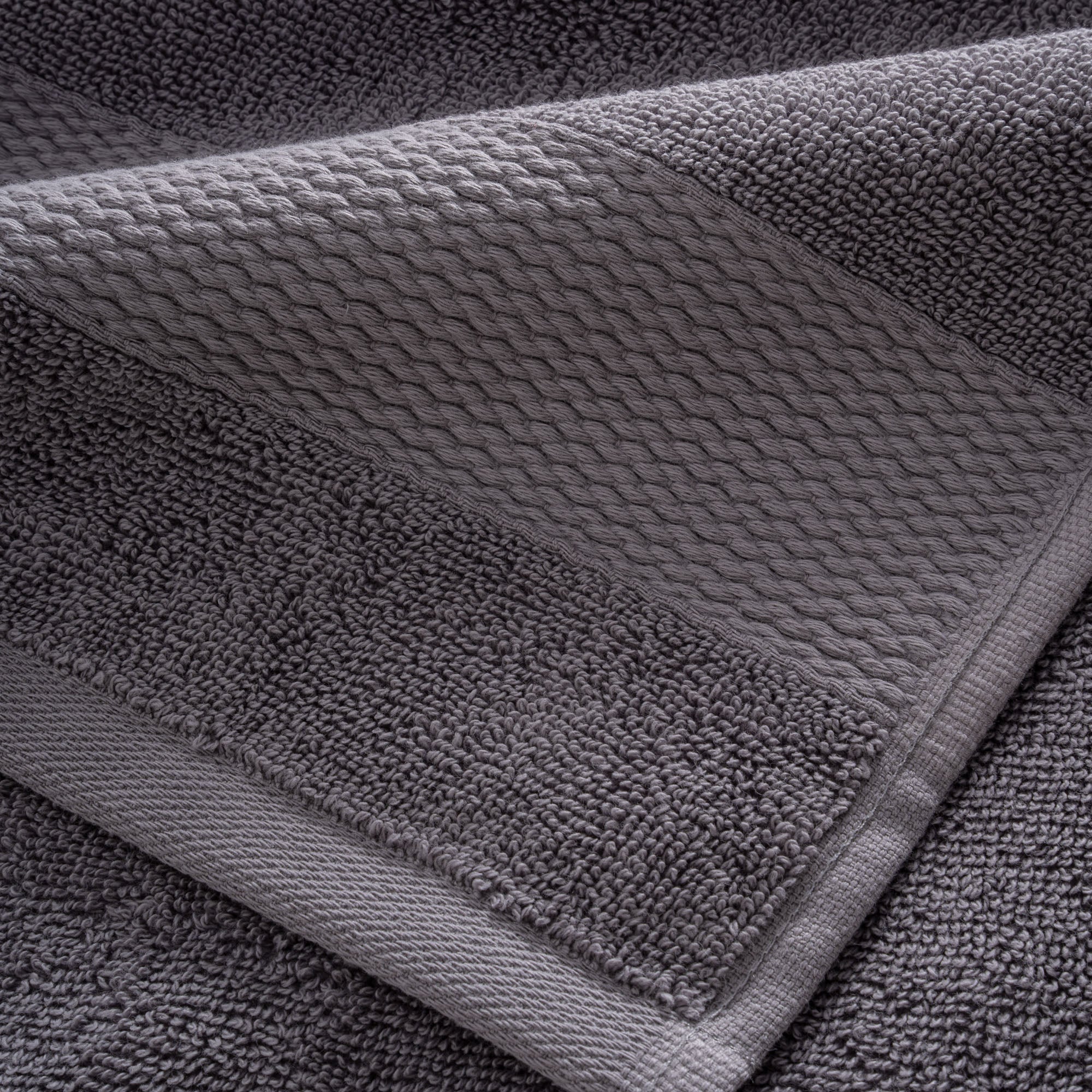 Lara Turkish Cotton Bath Towel Dark Gray