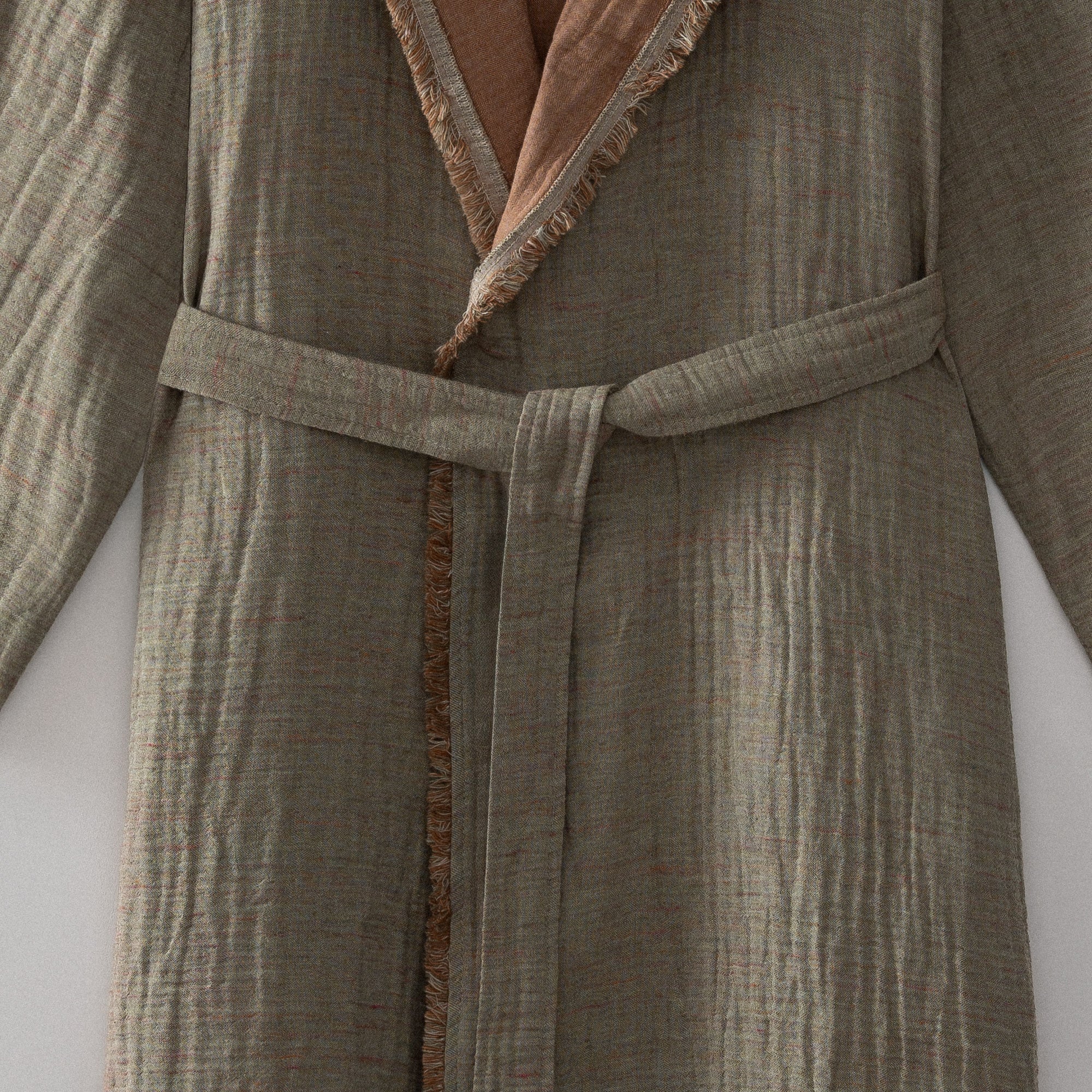 Muna Organic Turkish Cotton Men's Bathrobe Inject Green-Terra