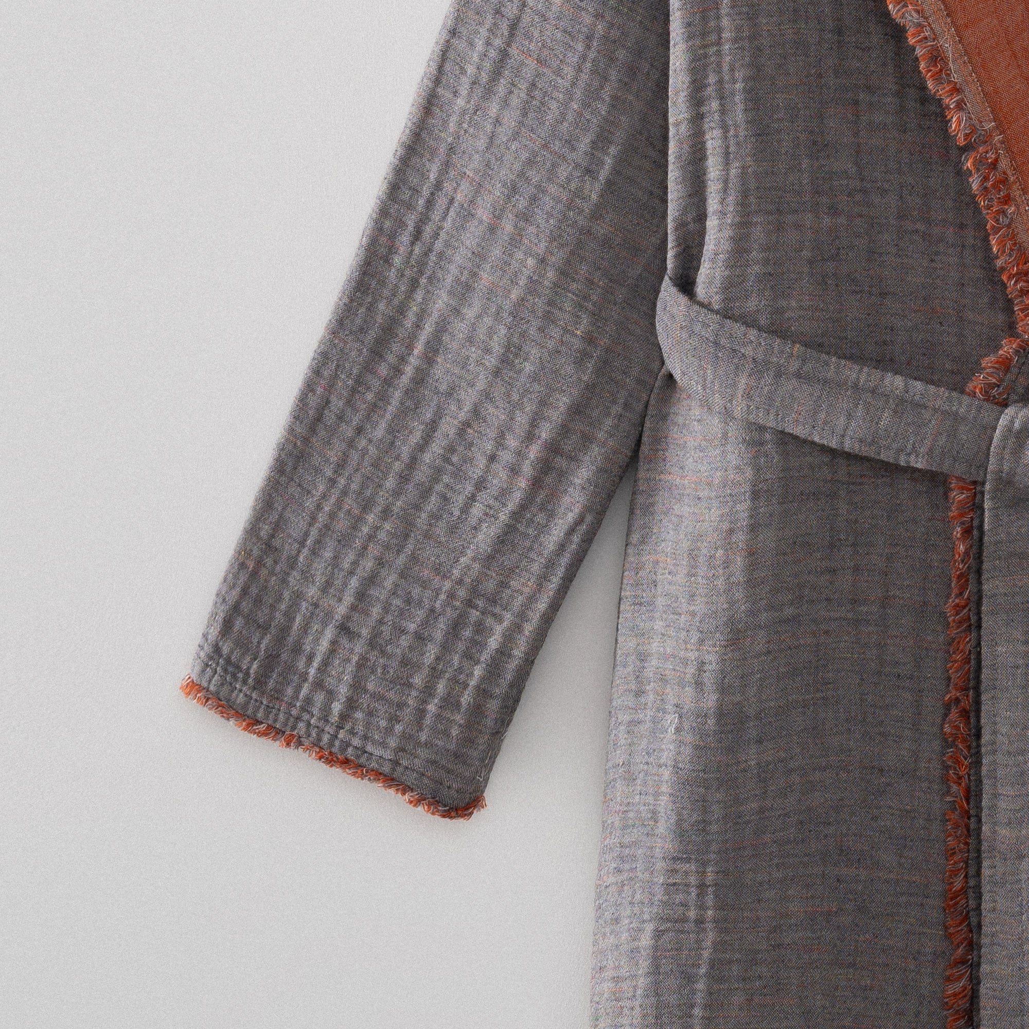 Muna Woman Bathrobe 100% Organic Cotton Inject Terra-Anthracite