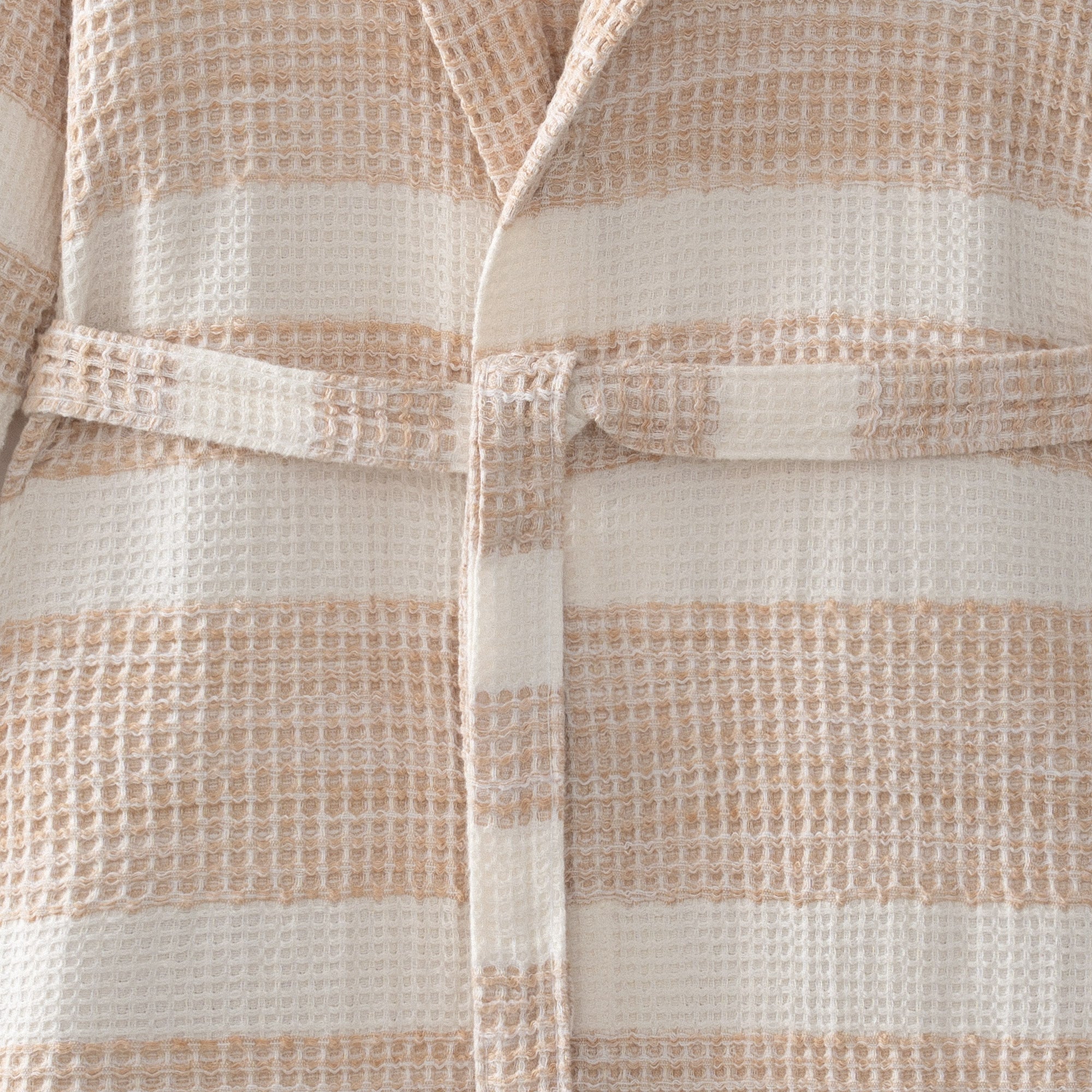 Ikra Pestemal Female Bathrobe %100Organic Cotton Jacquard Beige