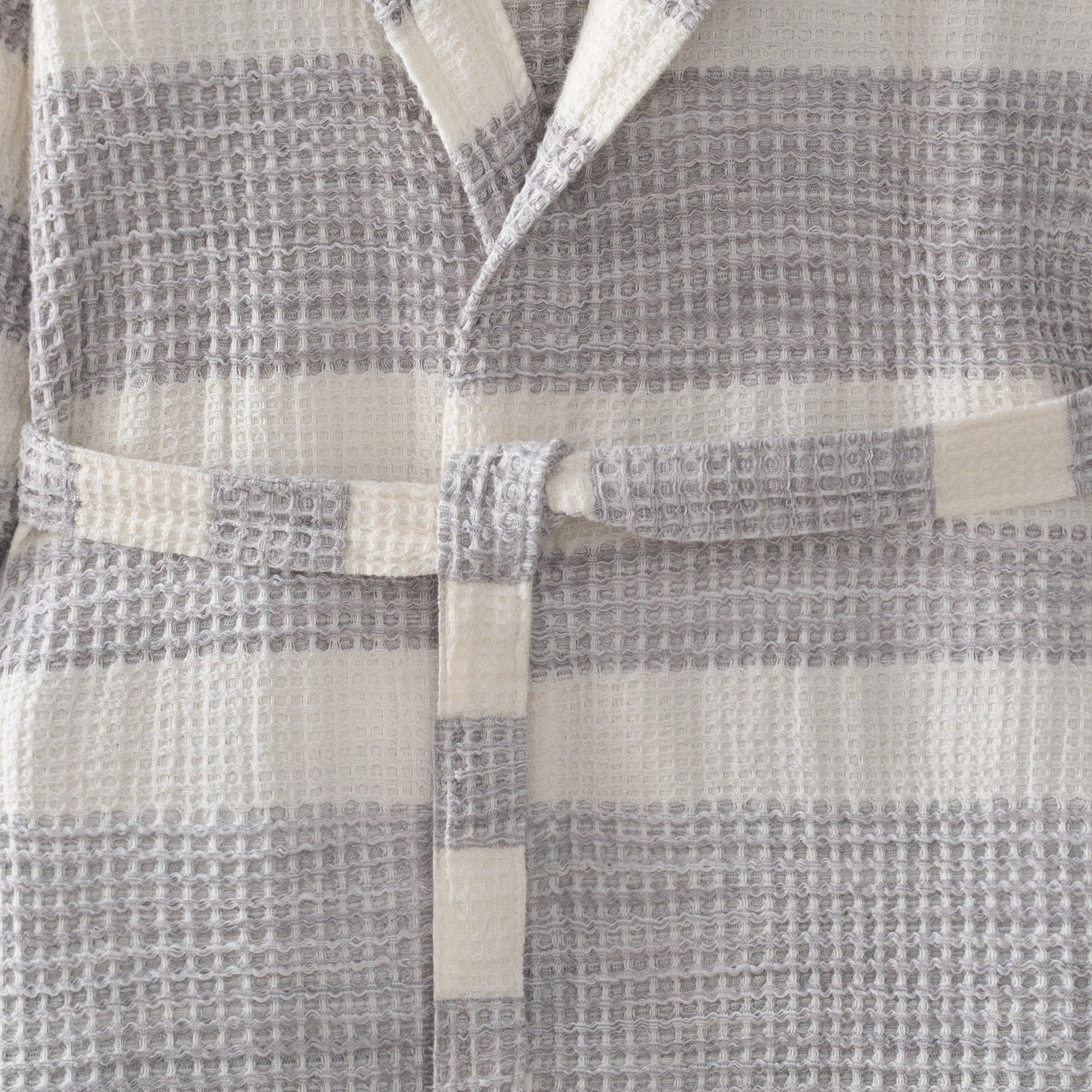 Ikra Pestemal Female Bathrobe %100Organic Cotton Jacquard Gray