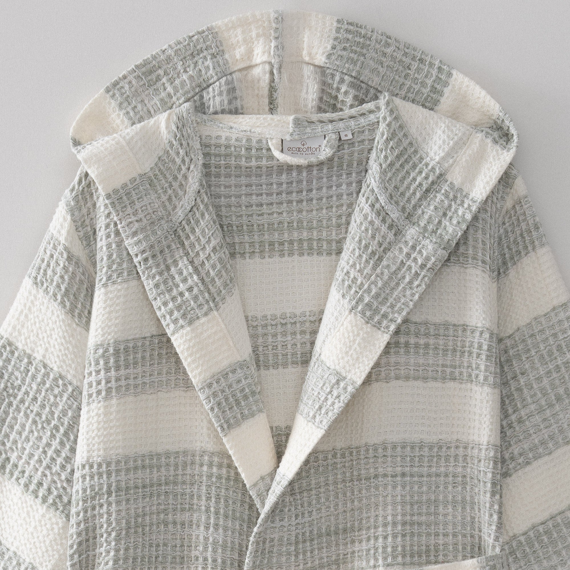 Ikra Pestemal Female Bathrobe %100Organic Cotton Jacquard Khaki