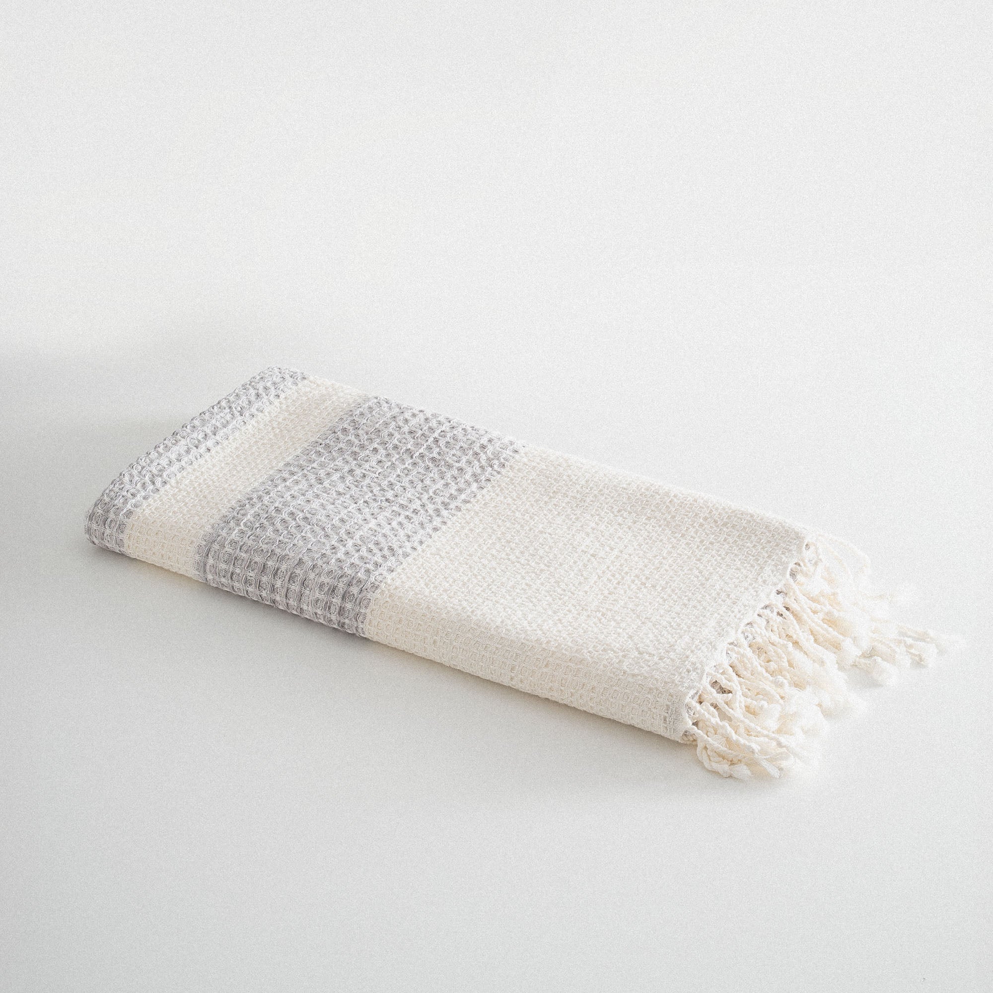 Ikra Pestemal %100 Organic Cotton Gray Gray 90X180 Cm