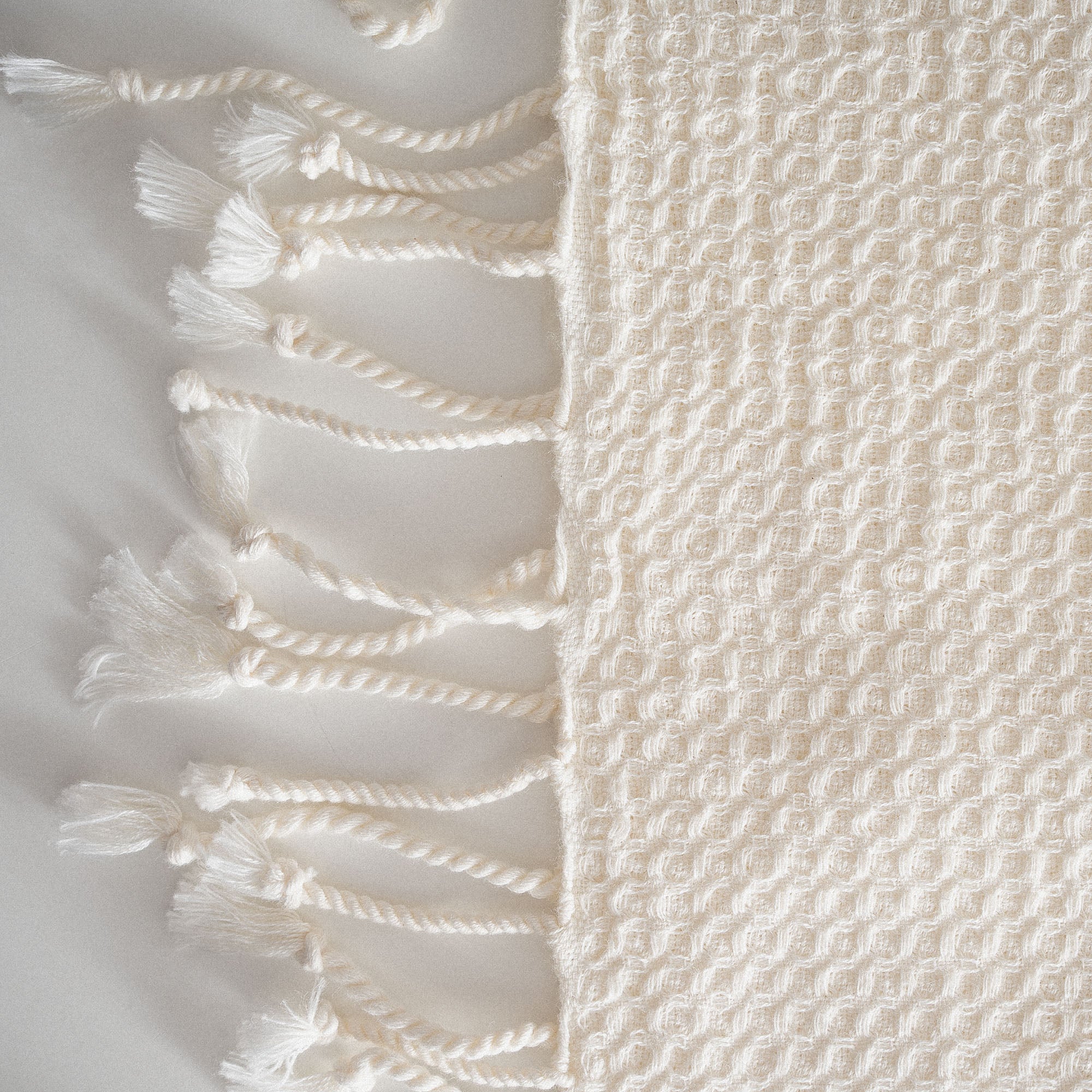 Ikra Pestemal %100 Organic Cotton Jacquard Khaki 90X180 Cm