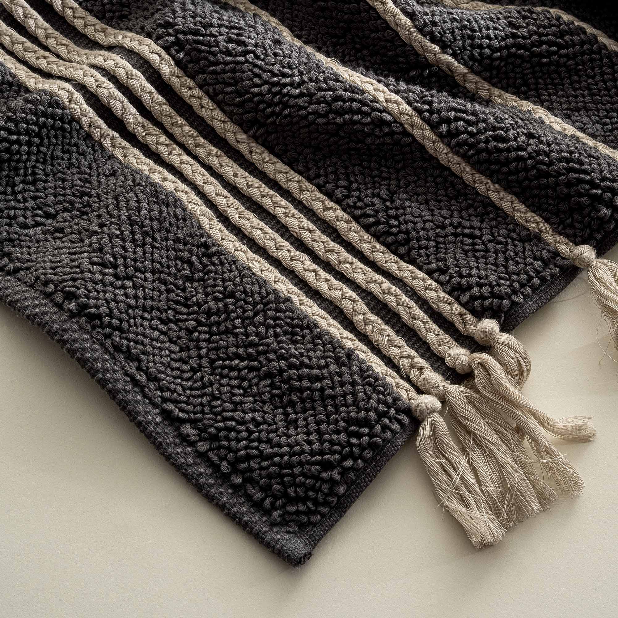 Karnella Bath Mat 100% Cotton Anthracite 50x80 Cm