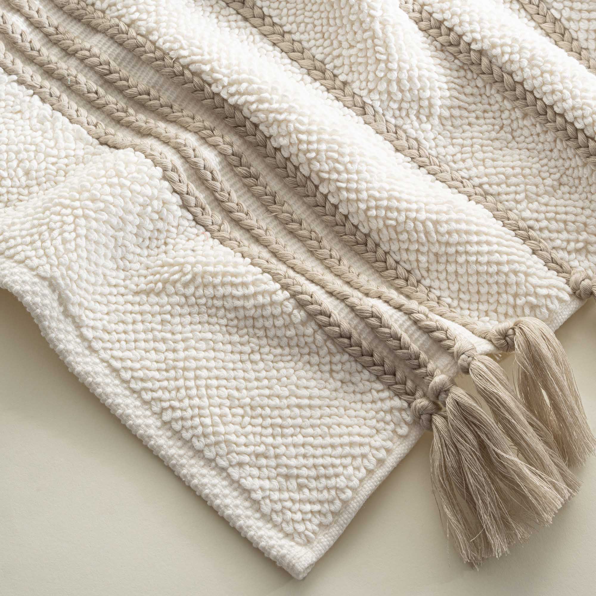 Karnella Bath Mat 100% Cotton Cream 50x80 Cm