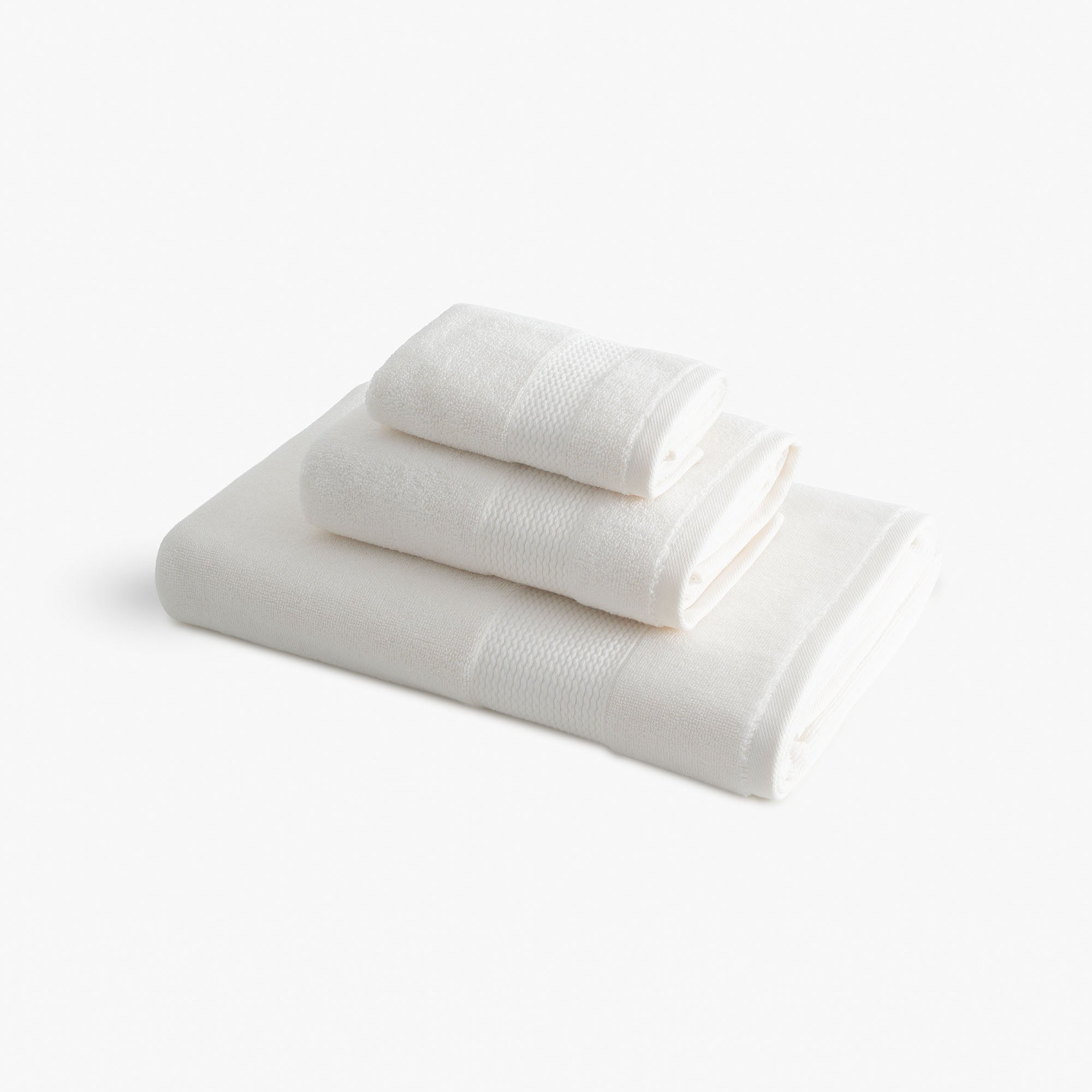 Lara Cotton Bath Towel Set of 3 Cream