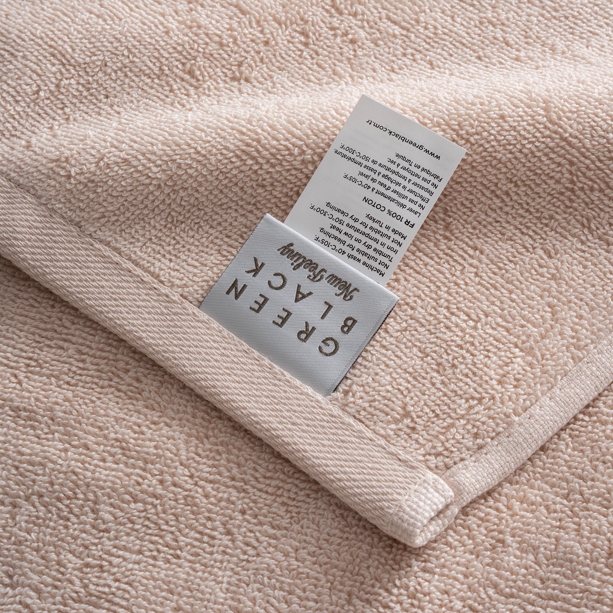 Lara Cotton Bath Towel Set of 3 Light Salmon