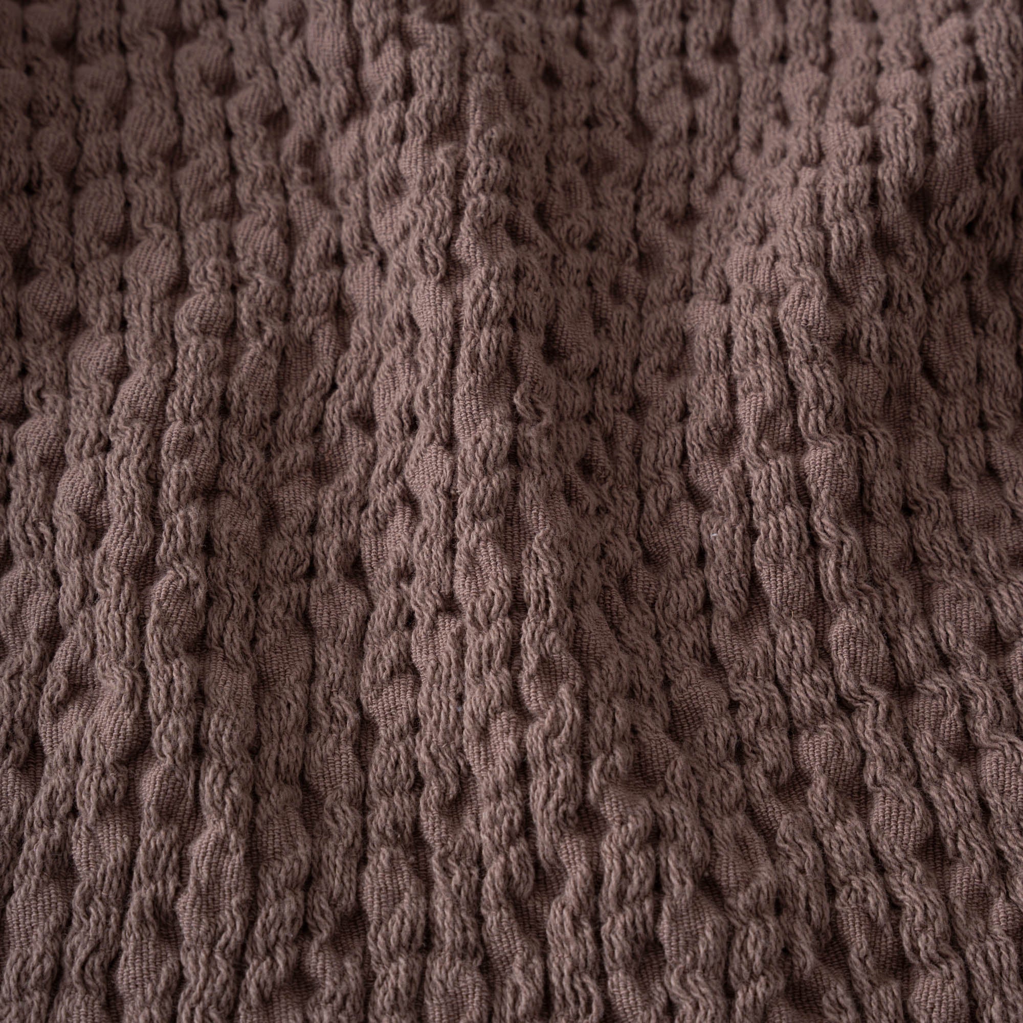 Lara Cotton Double Pique Bedspread Brown