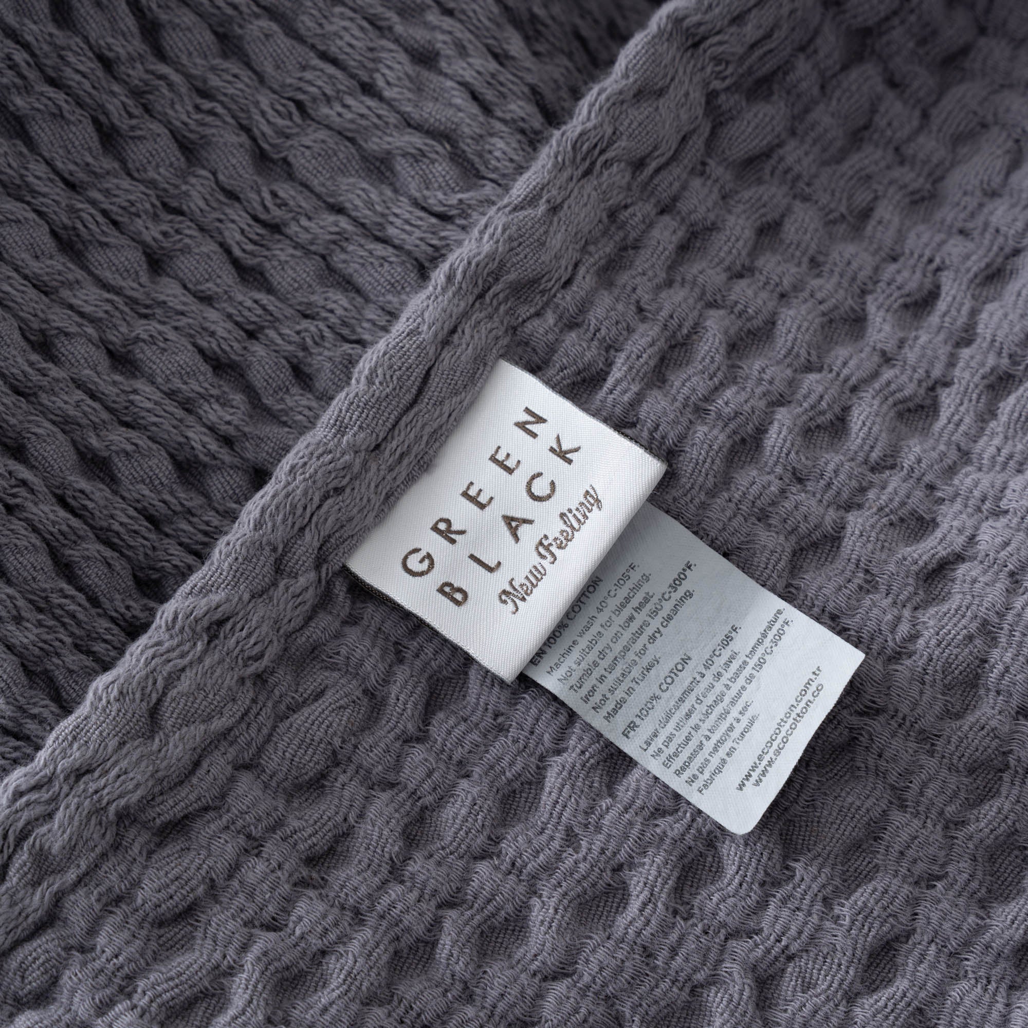 Lara Turkish Cotton Double Pique Bedspread Purple