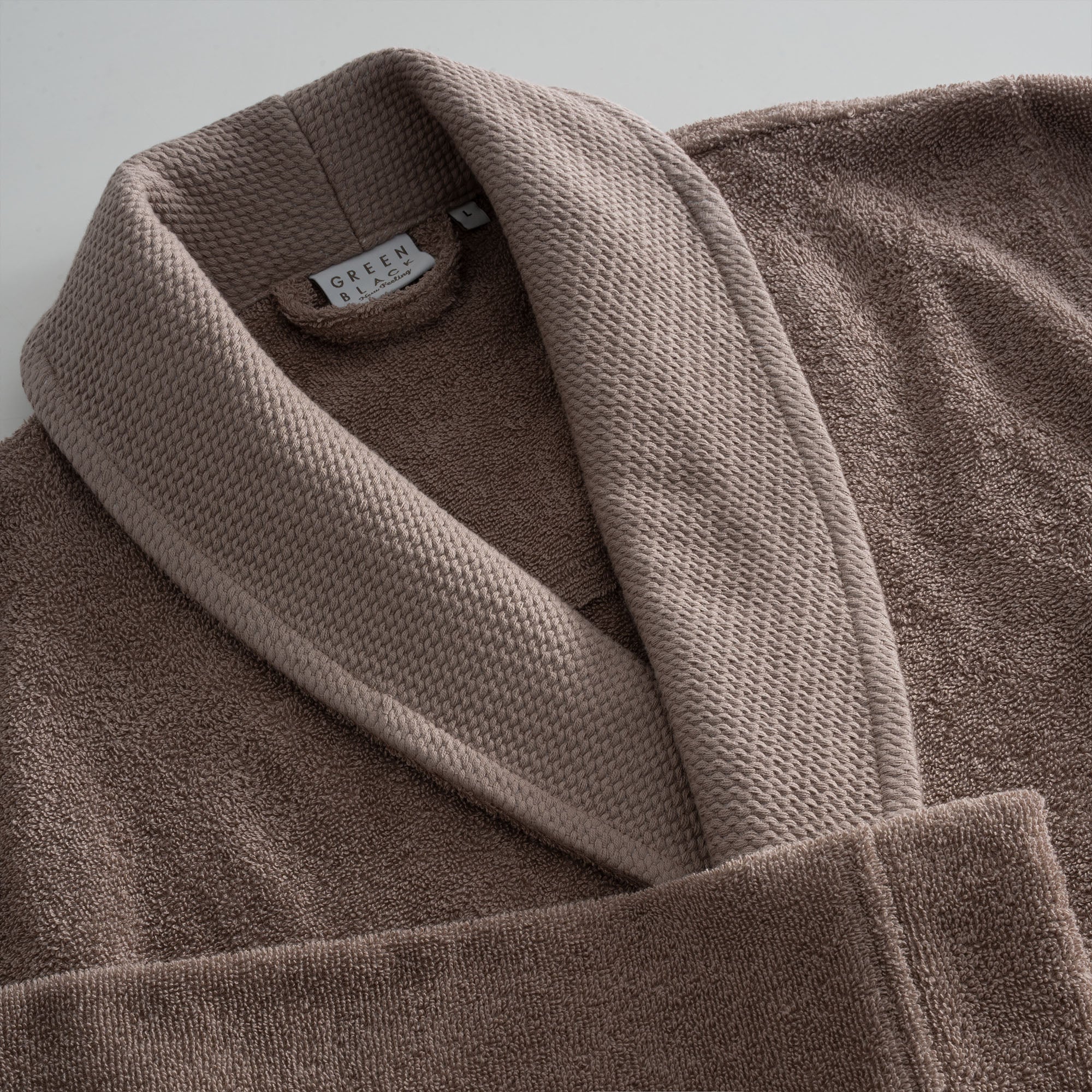 Lara Turkish Cotton Men's Bathrobe Brown