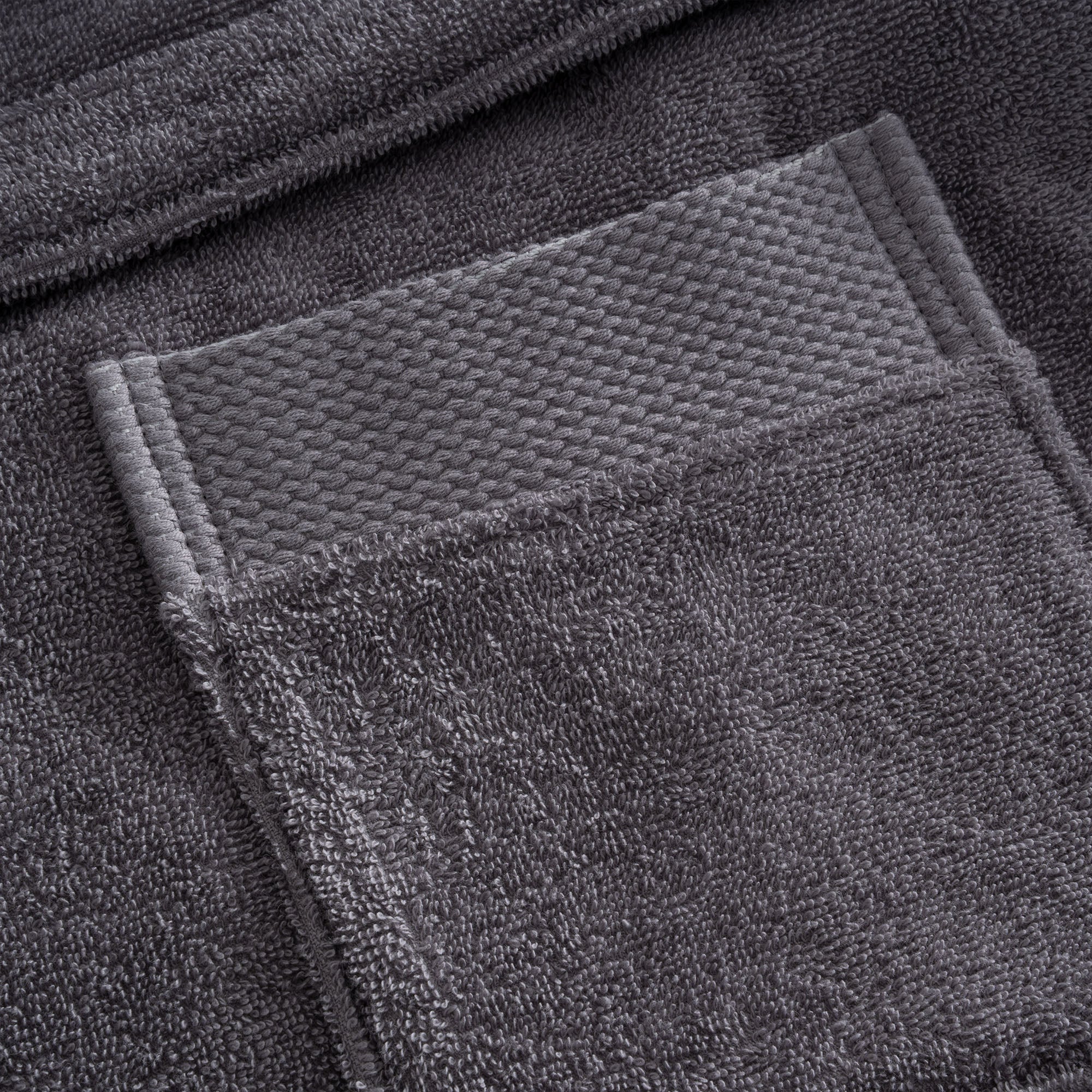Lara Turkish Cotton Men's Bathrobe Dark Gray